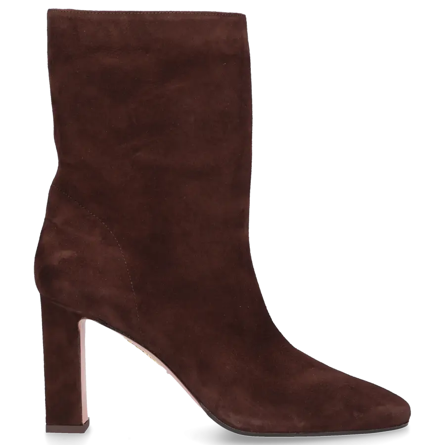 Aquazzura - Klassische Stiefeletten MANZONI 85 Veloursleder - braun