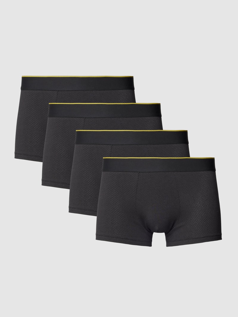 Trunks mit Strukturmuster im 4er-Pack in schwarz