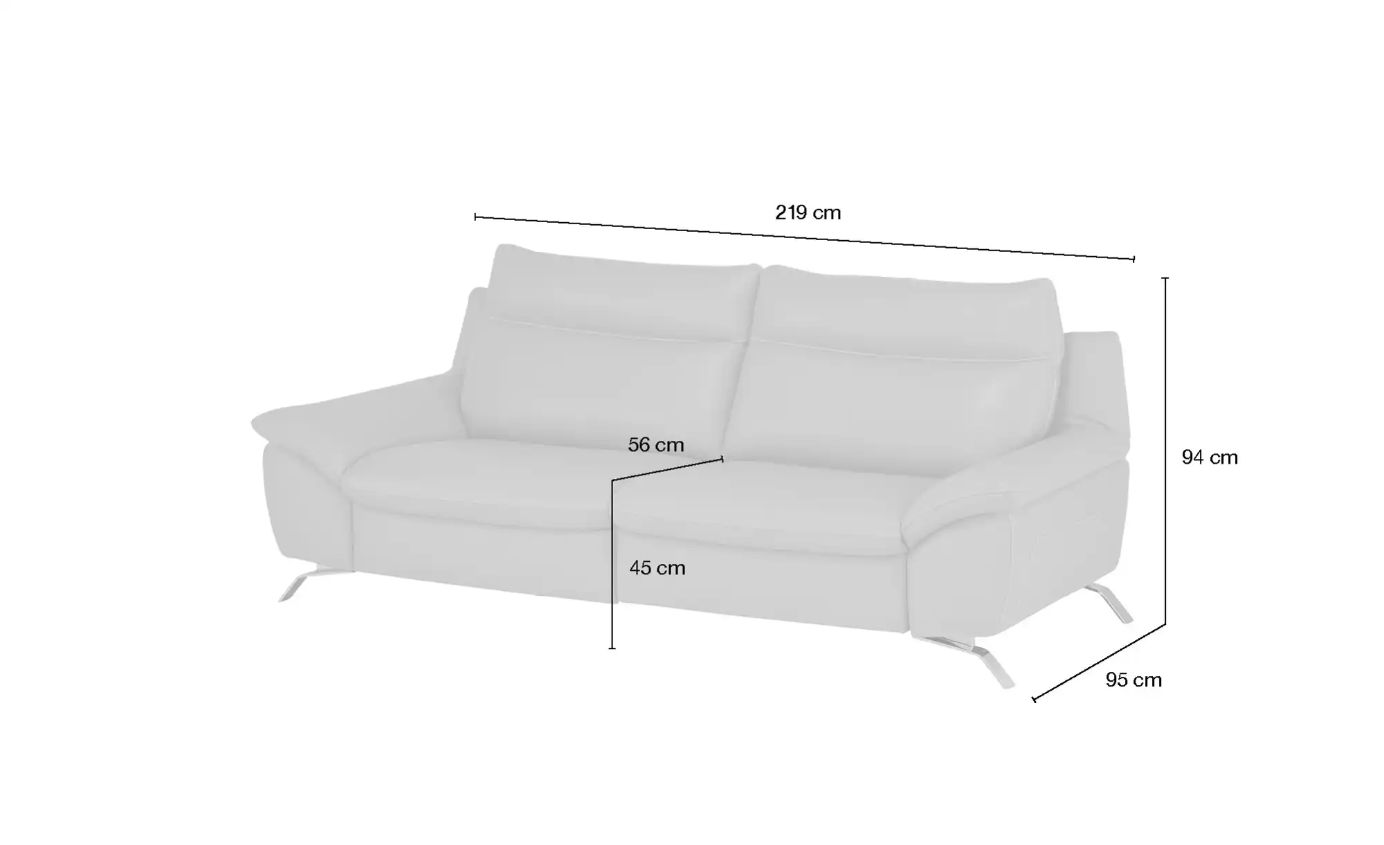Natuzzi Editions Sofa aus Echtleder Orlando