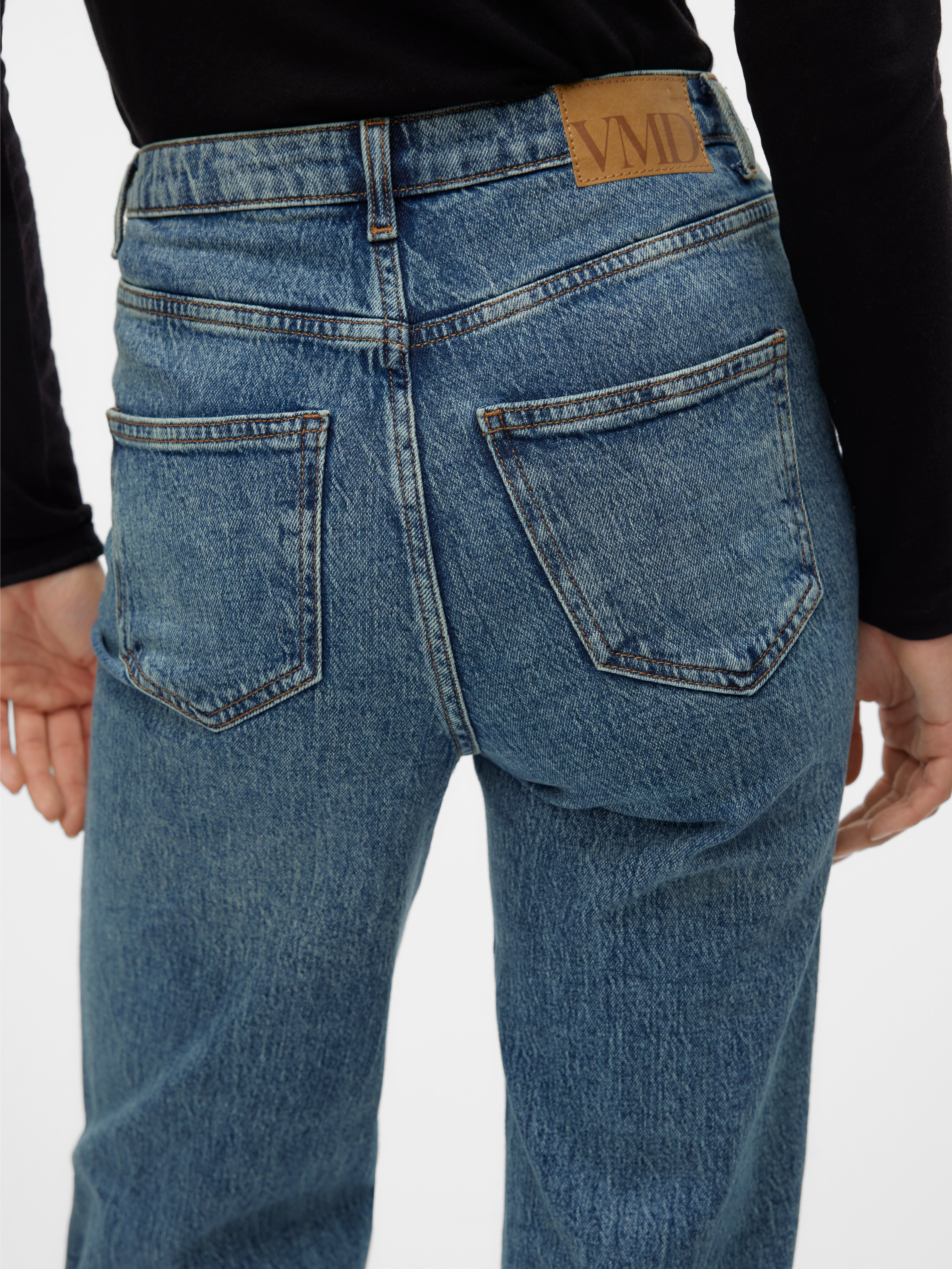 VMTESSA Hohe Taille Weit geschnitten Jeans