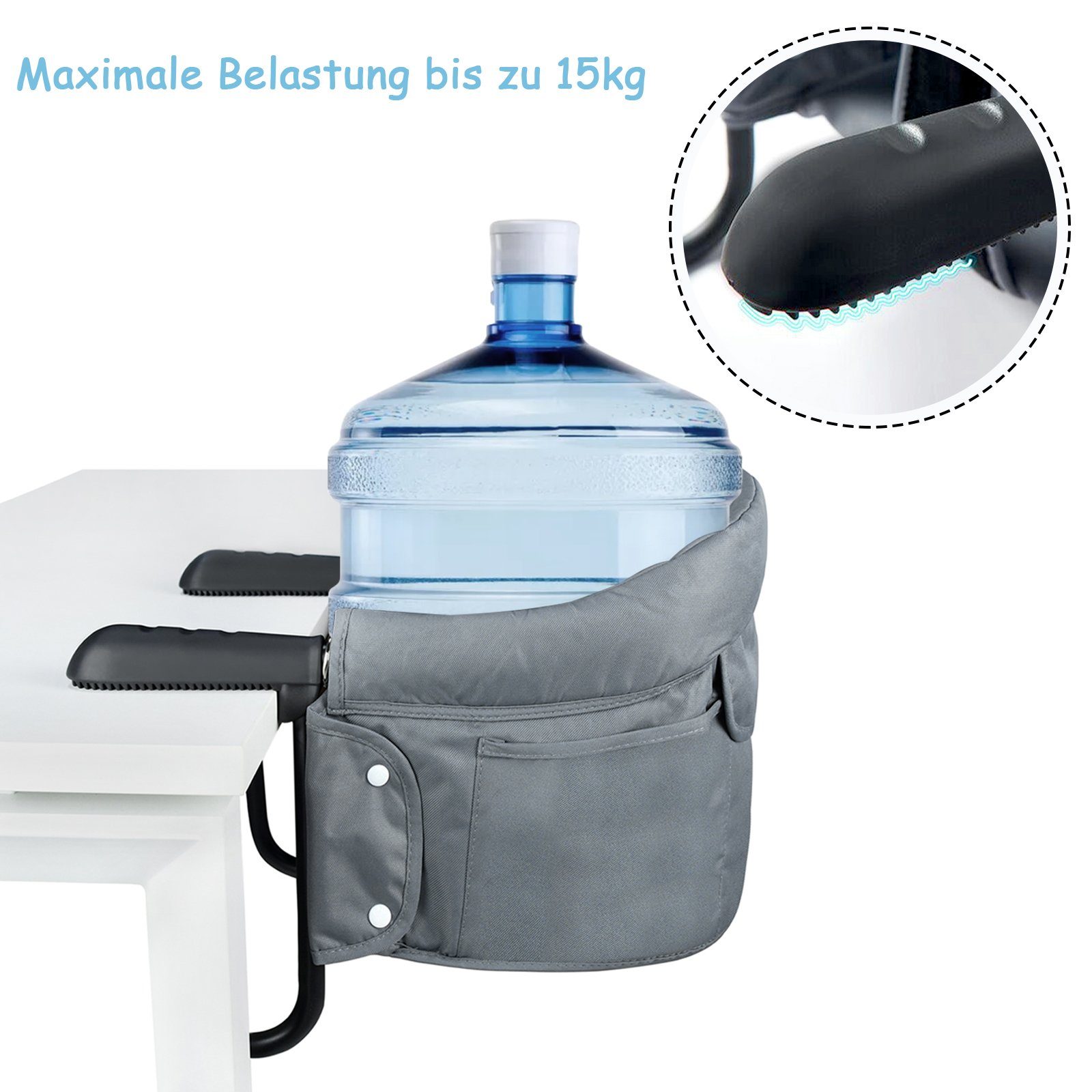 AUFUN Tischsitz Faltbar Babysitz Booster Sitz Baby Sitzerhöhung Hochstuhl, Tragbares Und Füllbares