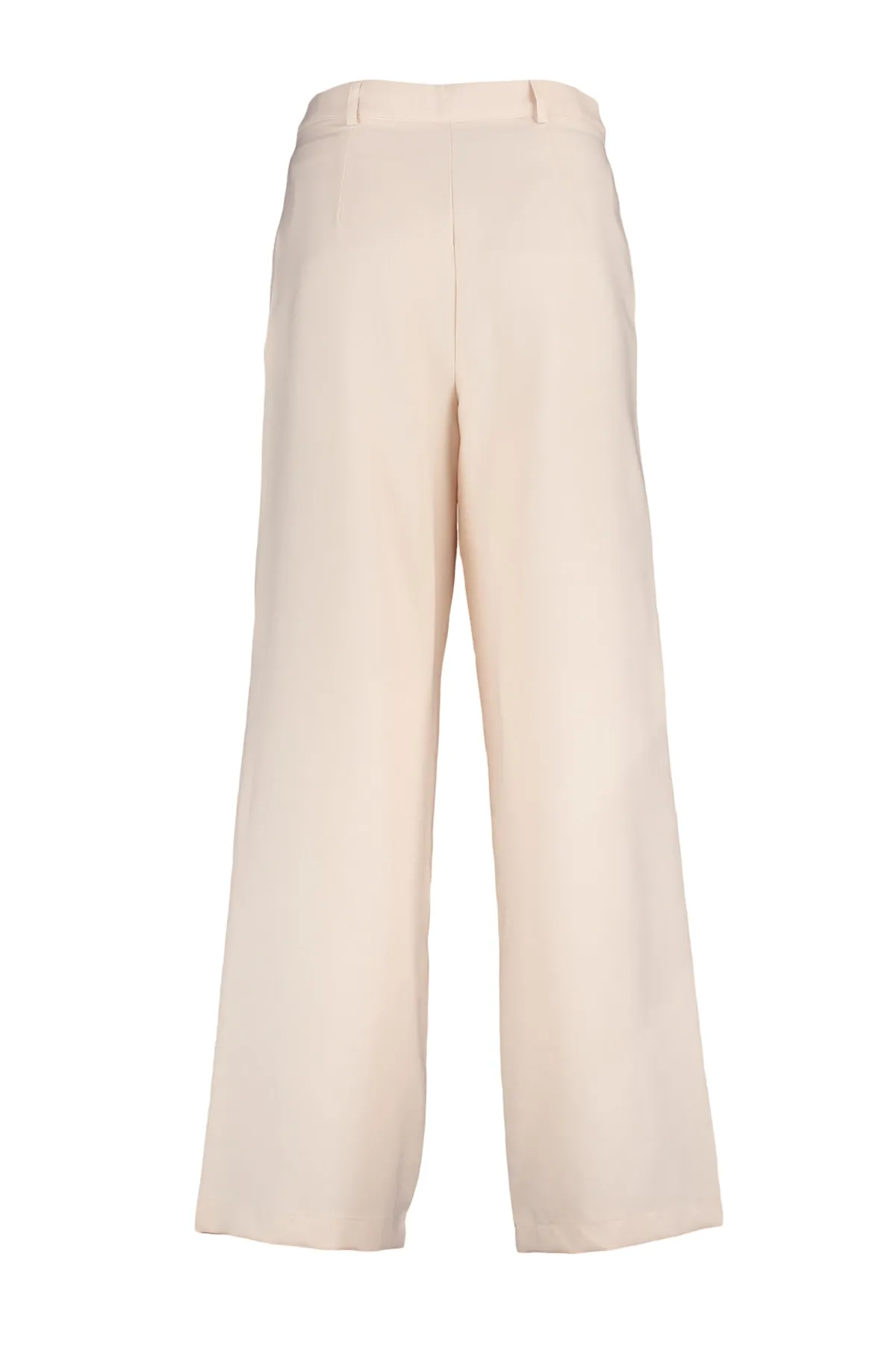 Trendyol Collection  Cremefarbene Webhose mit weitem Bein TWOAW23PL00151