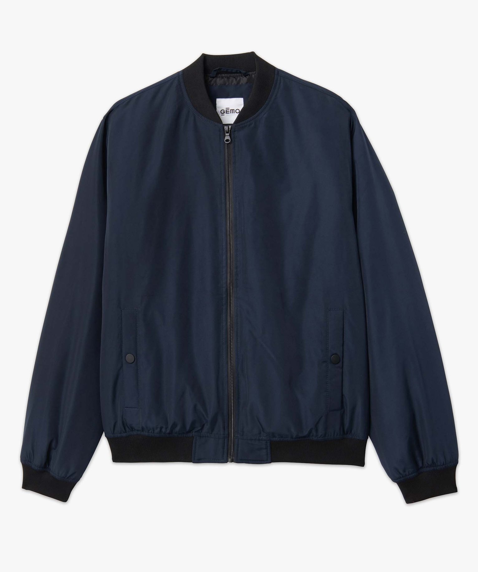 Blouson homme rembourré avec finitions bord-cte bleu fonce | GEMO