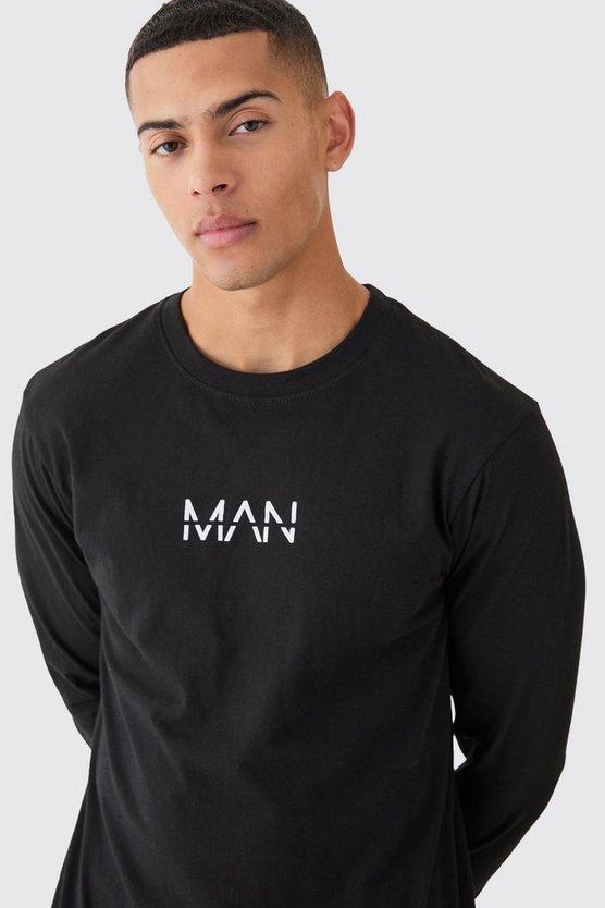 Langärmliges Basic Man T-Shirt