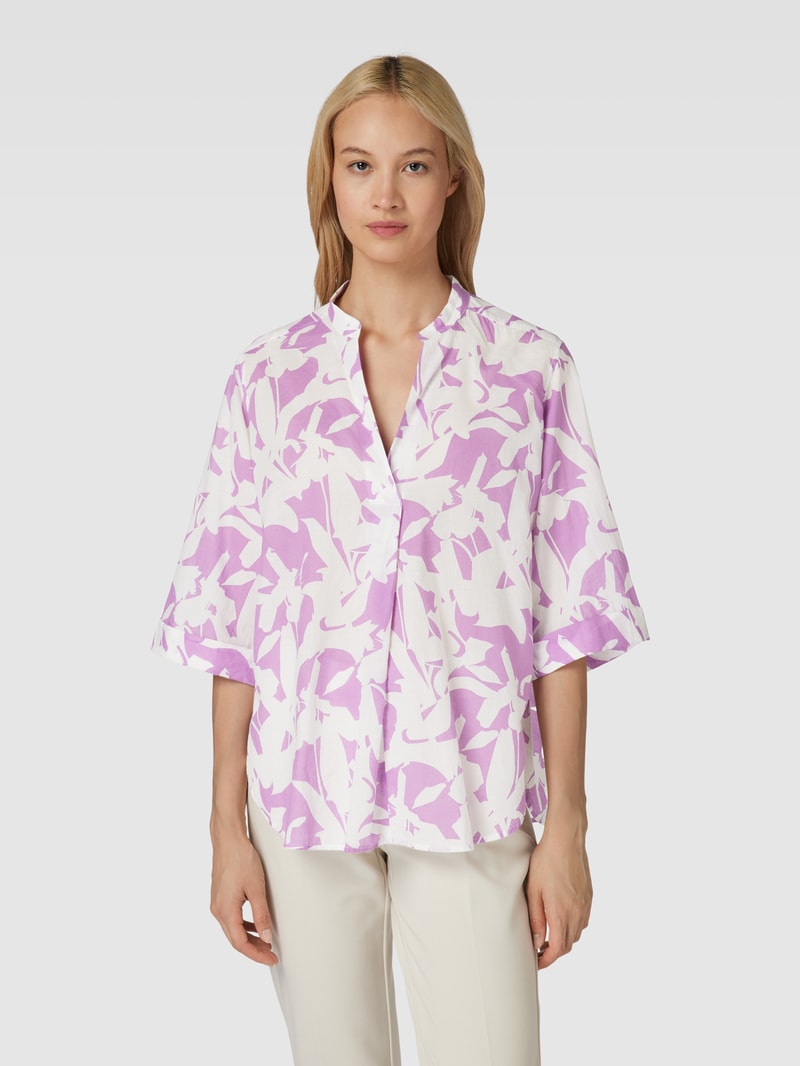 Bluse mit Allover-Muster in flieder
