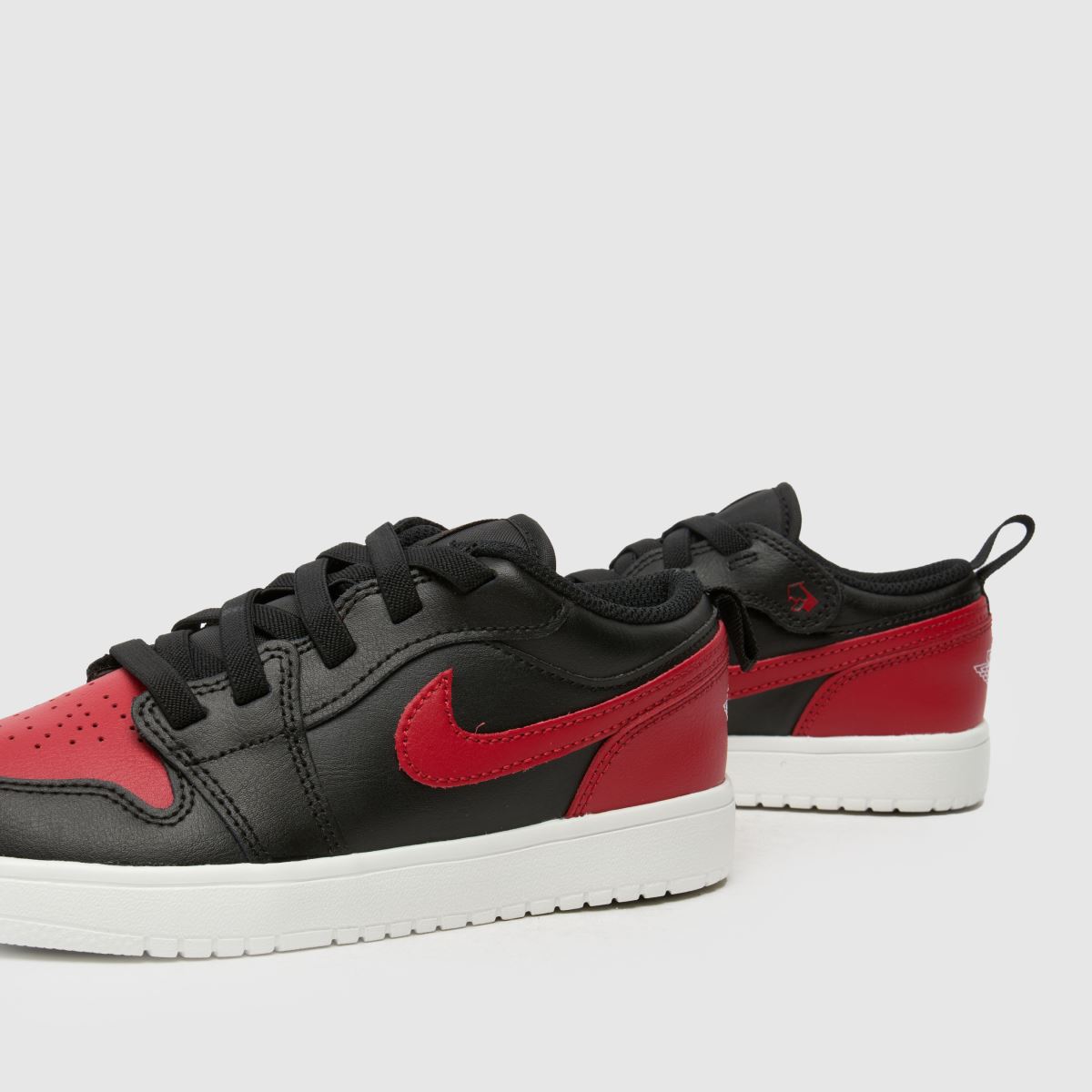 Nike Jordan 1 låga alt pojkar junior träningsskor svarta & röda