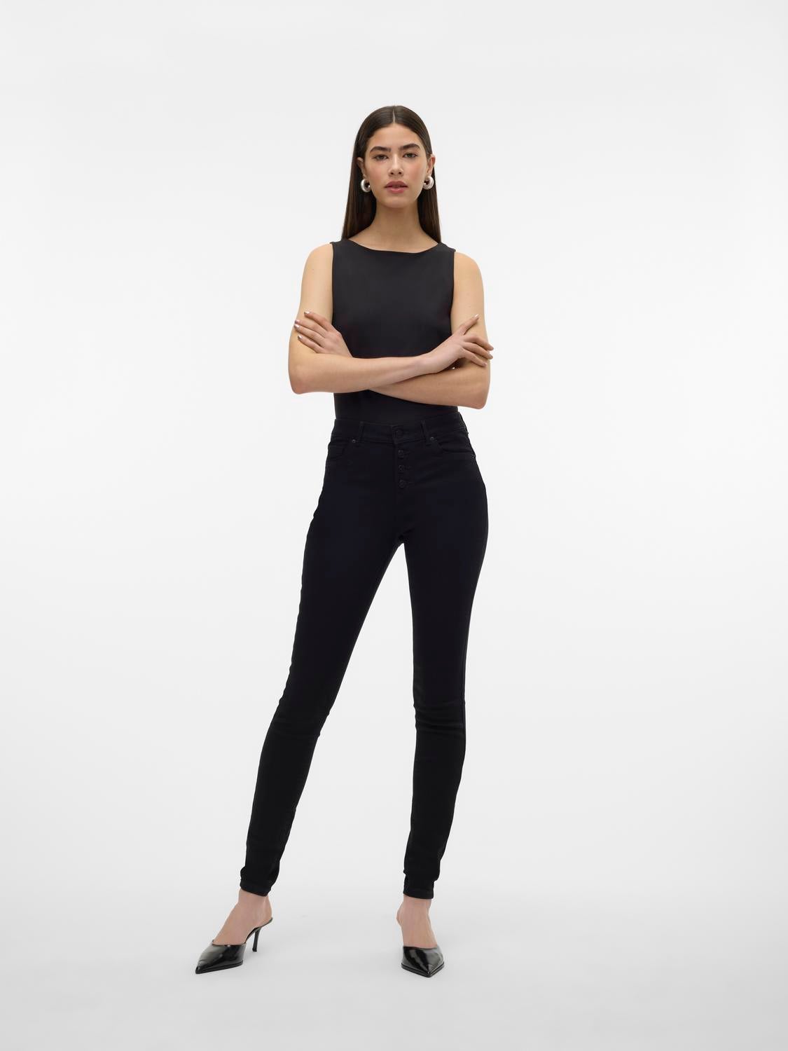 VMALIA Mid Rise Gerade geschnittener Slim Fit Jeans