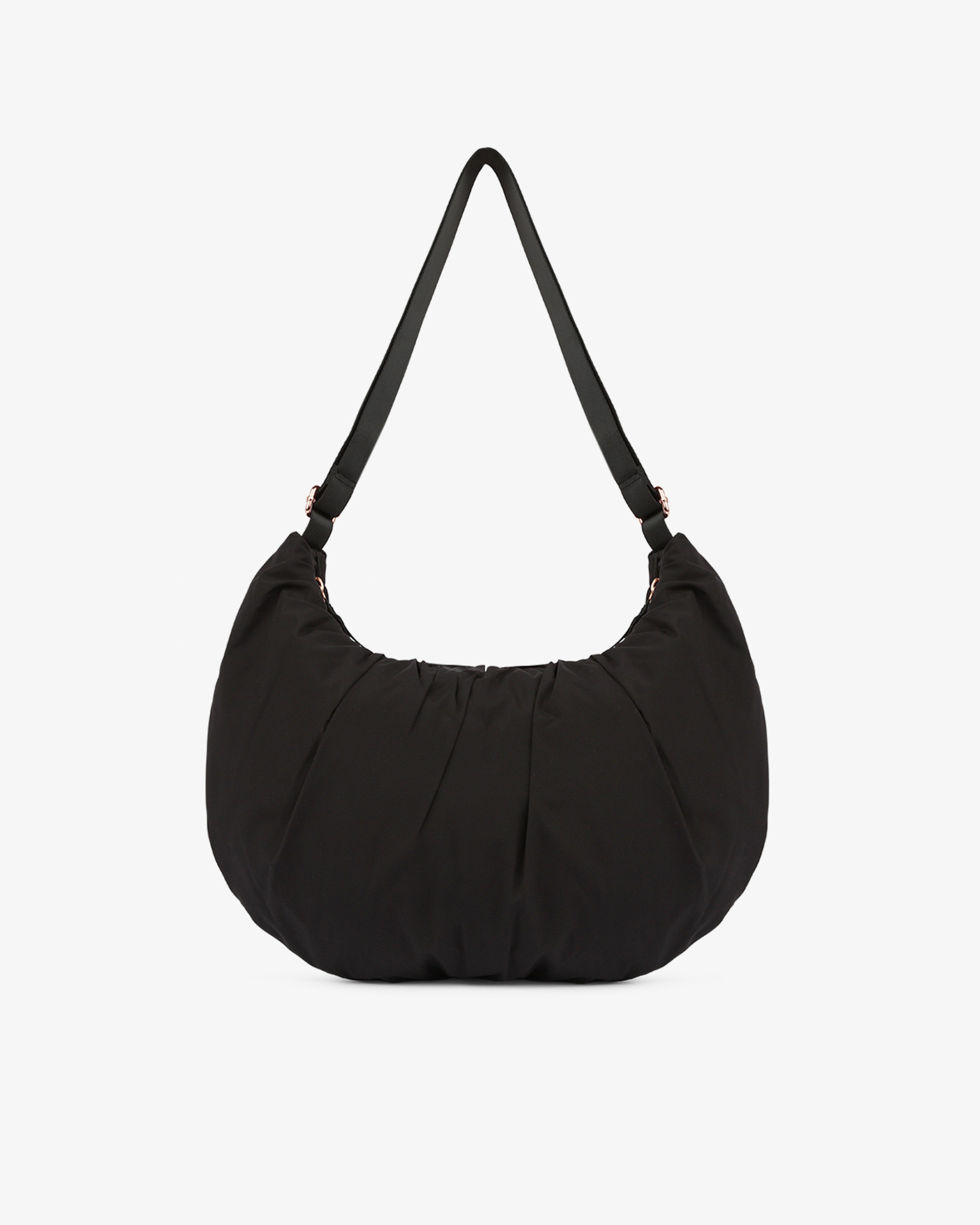 Lune padded nylon half-moon bag