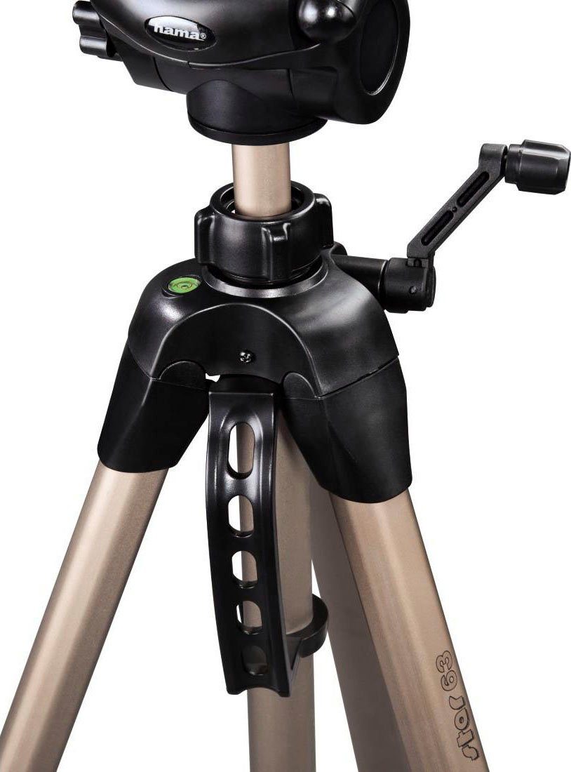 Hama Dreibein Fotostativ, Kamera Stativ, 3-Wege-Kopf, Star 63, 66-166 cm Dreibeinstativ