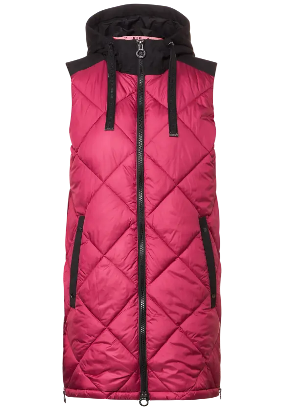 Street One Long Steppweste mit Zipper