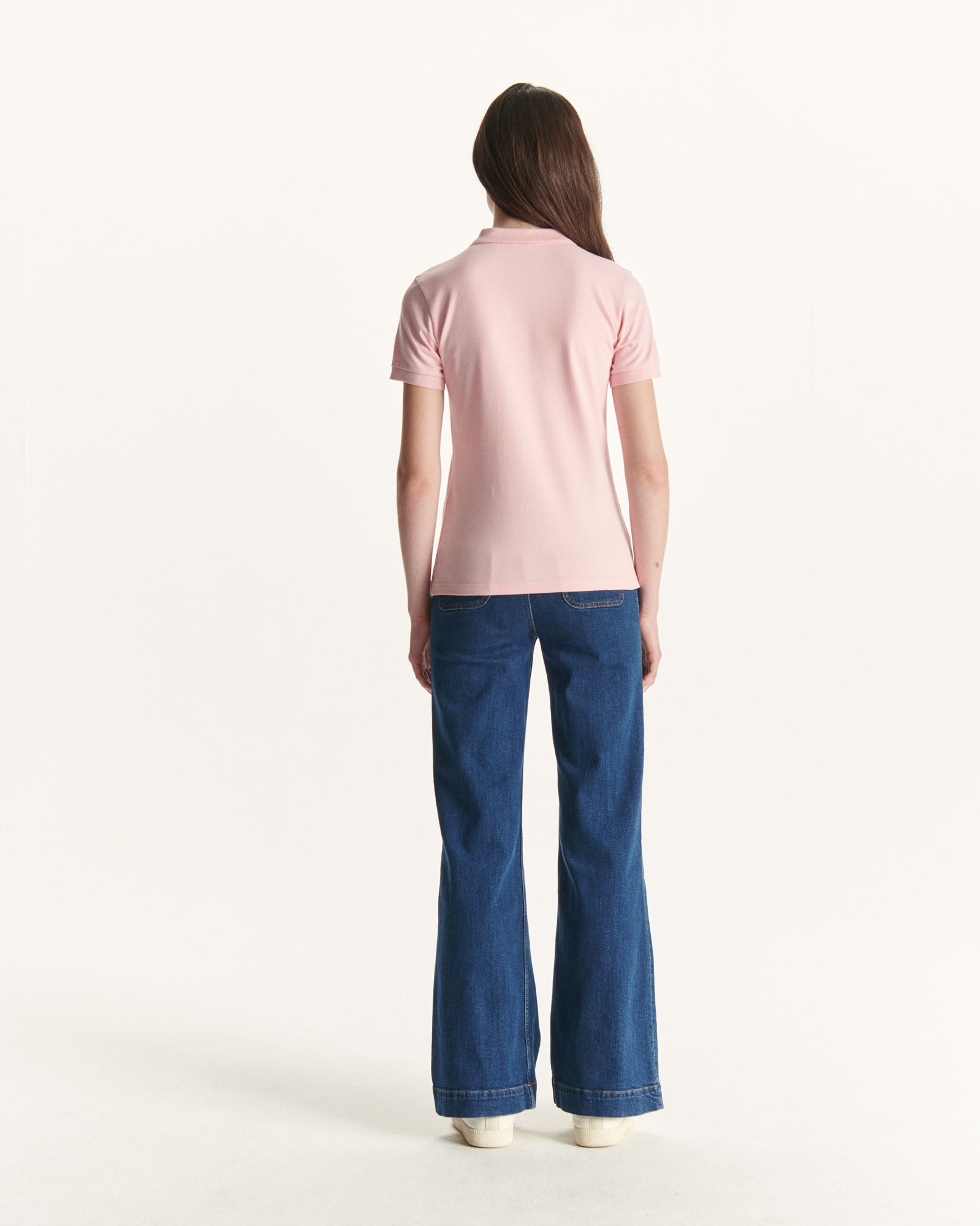 Polo en coton biologique Rose pêche Franca