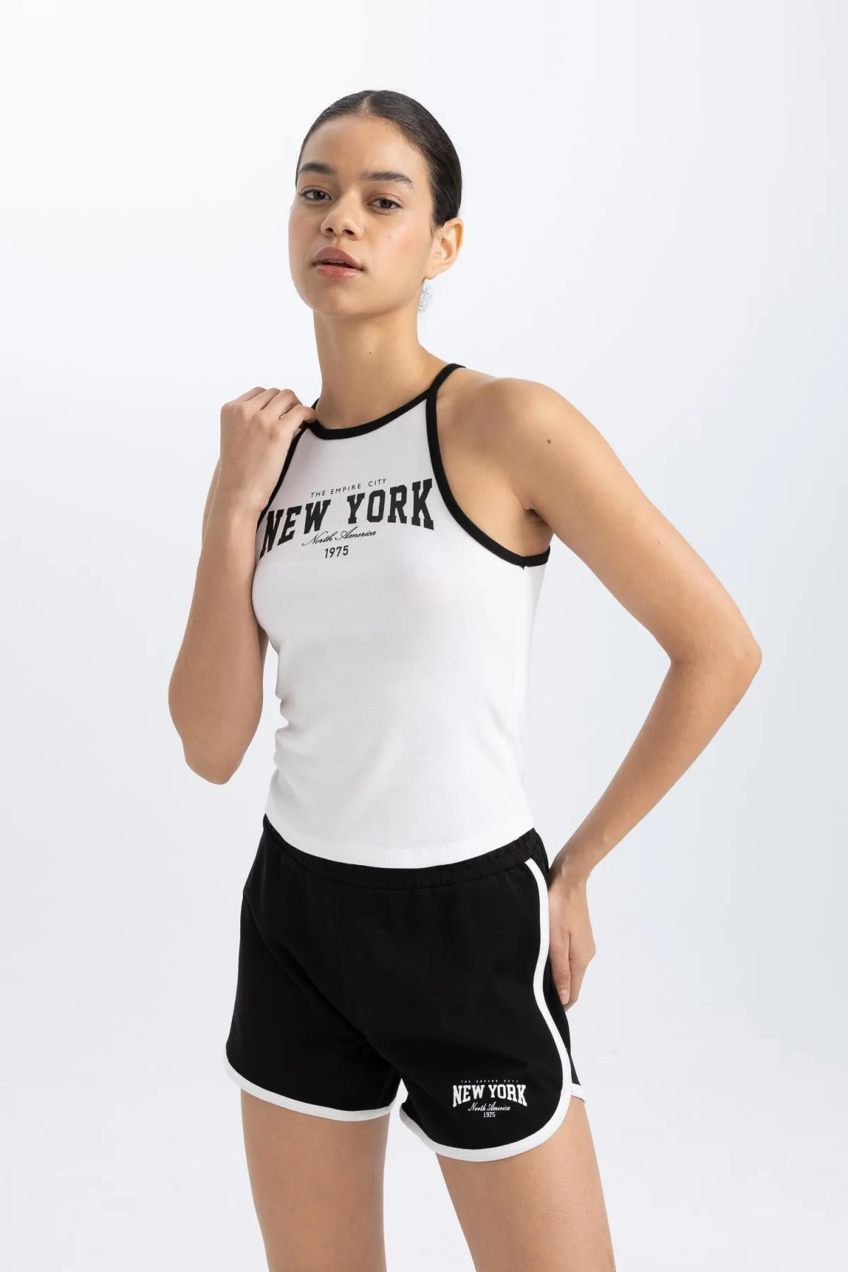 DeFacto  Sport-Tanktop - Weiß - Schnitt