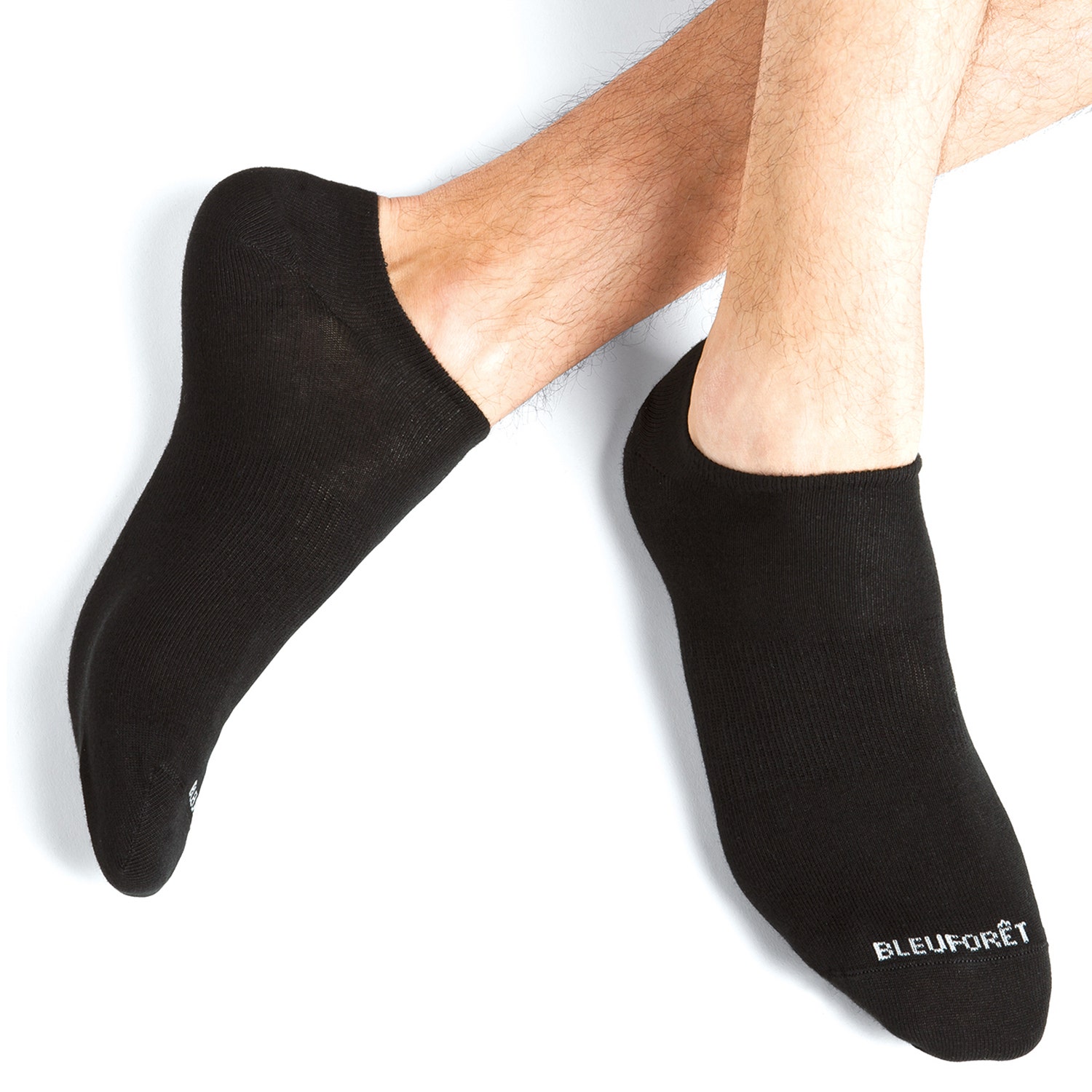 2 paires de chaussettes courtes Sport BLEUFORET noires Pointure 43-46