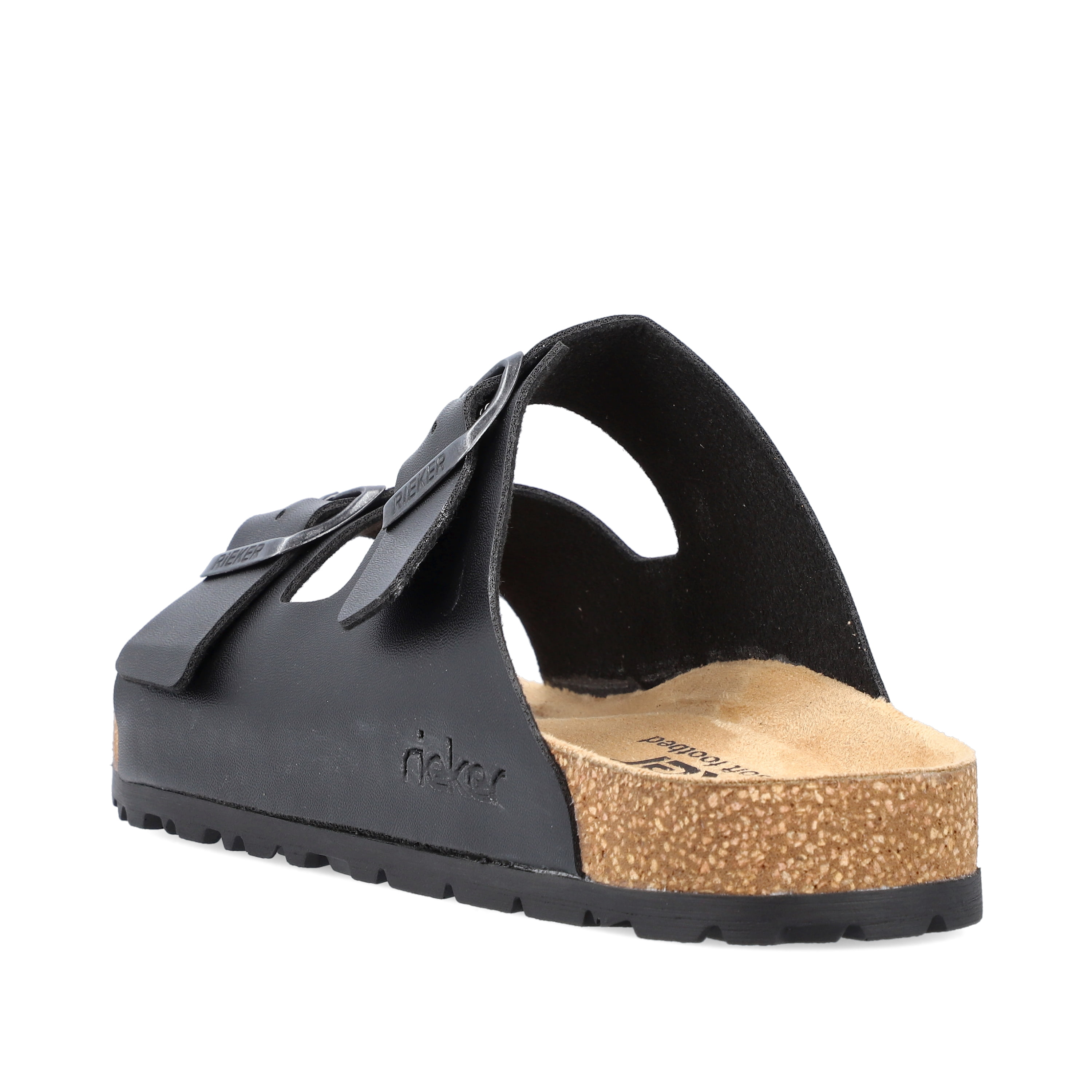 Rieker Herren Pantoletten glanzschwarz