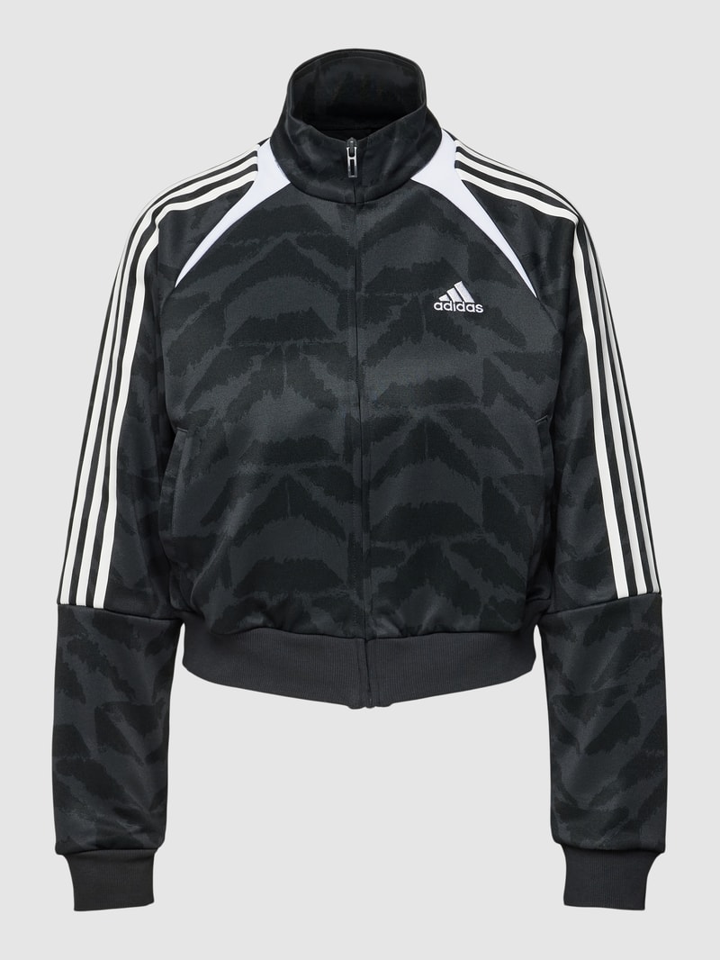 Trainingsjacke mit Label-Details in schwarz