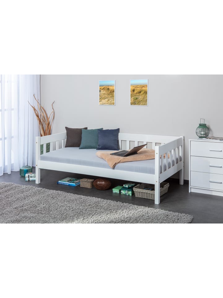 ebuy24 Bett Sina Weiß 209 x 100 cm günstig kaufen onesize