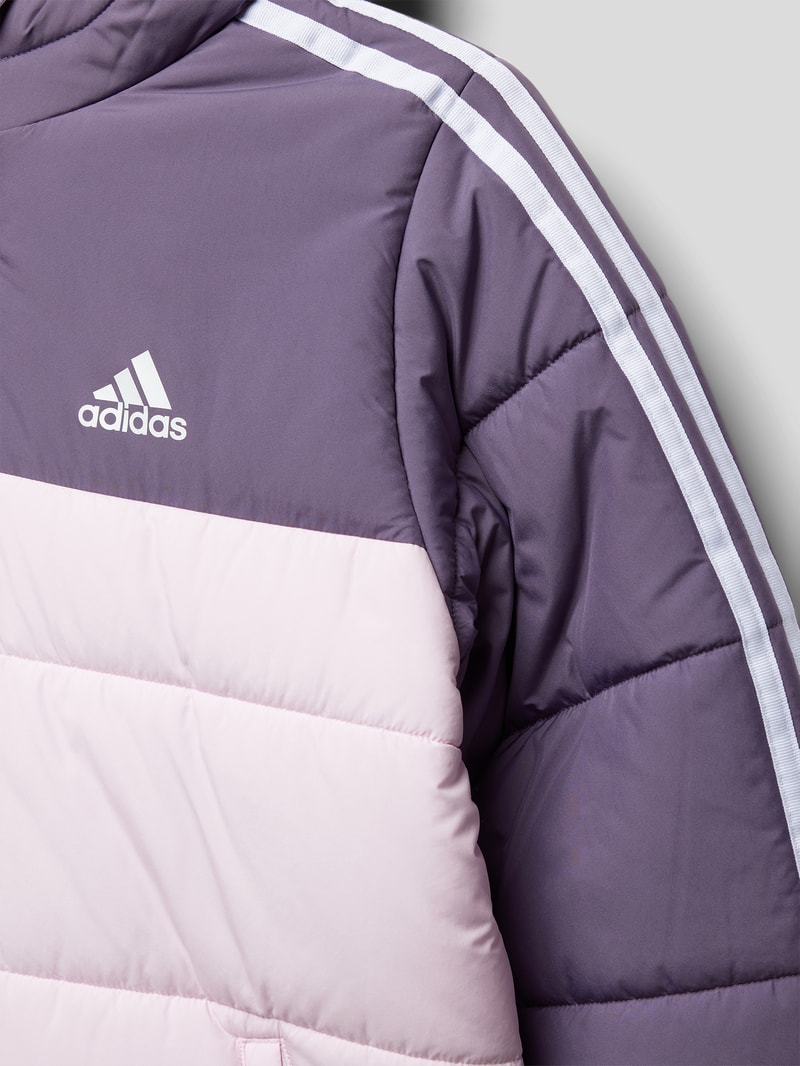 Steppjacke mit Label-Print in purple