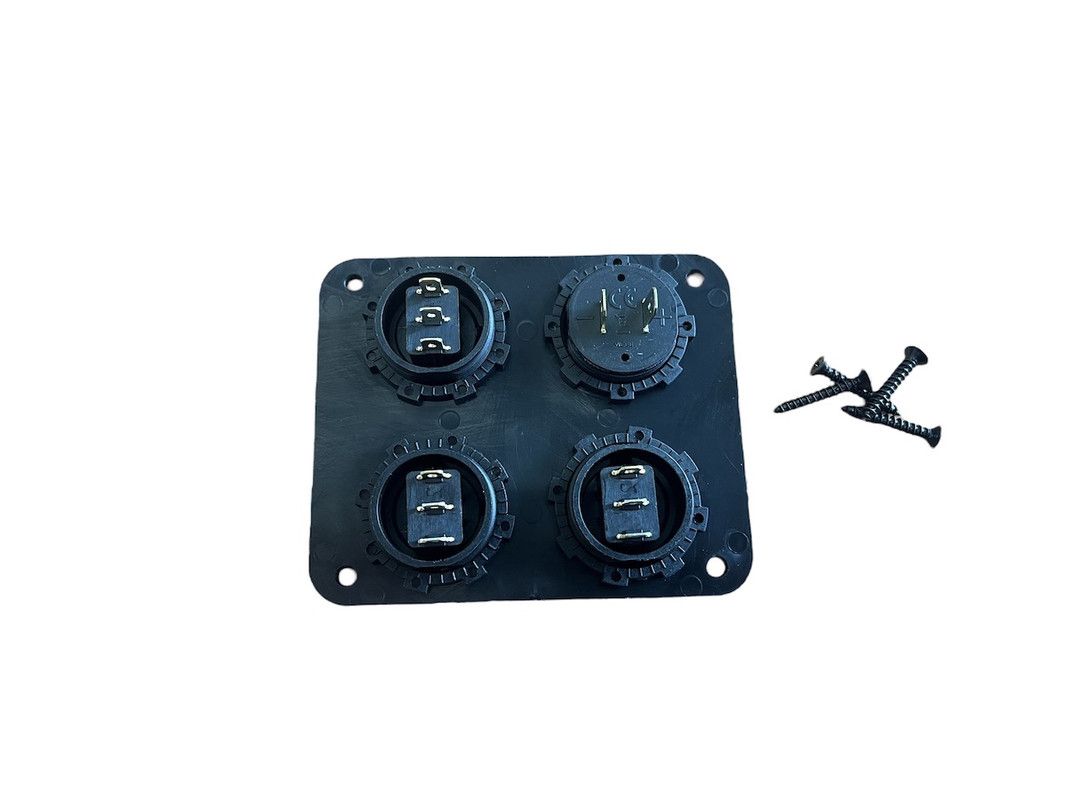 Ripca 3-fach 12 V Schalter & Voltmeter Einbaukit