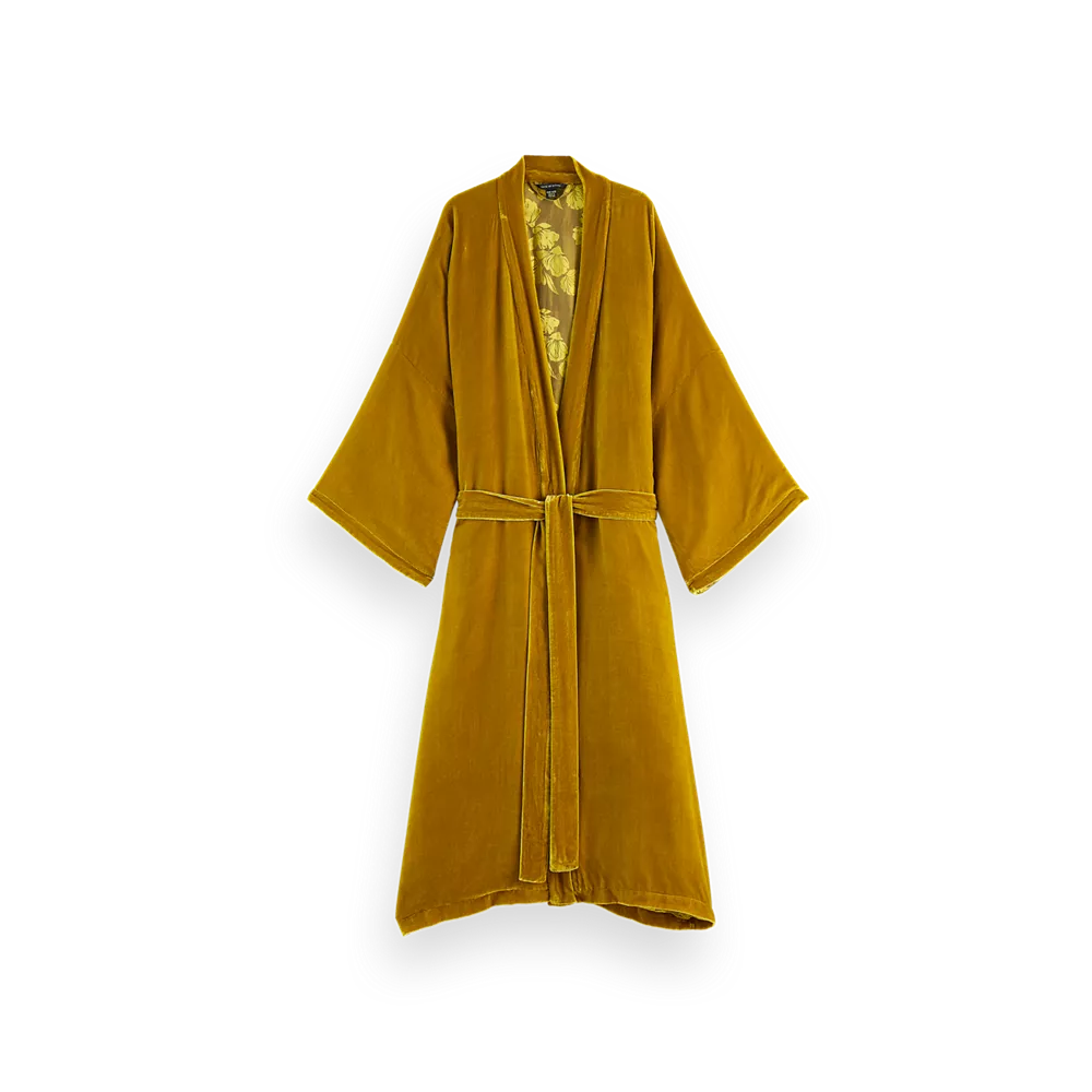 Kimono long en velours de soie et viscose de la collection House of Rituals Saigon