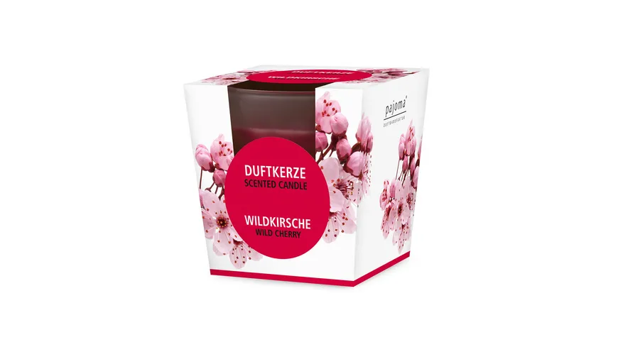 pajoma Duftkerze im Glas Wildkirsche rot