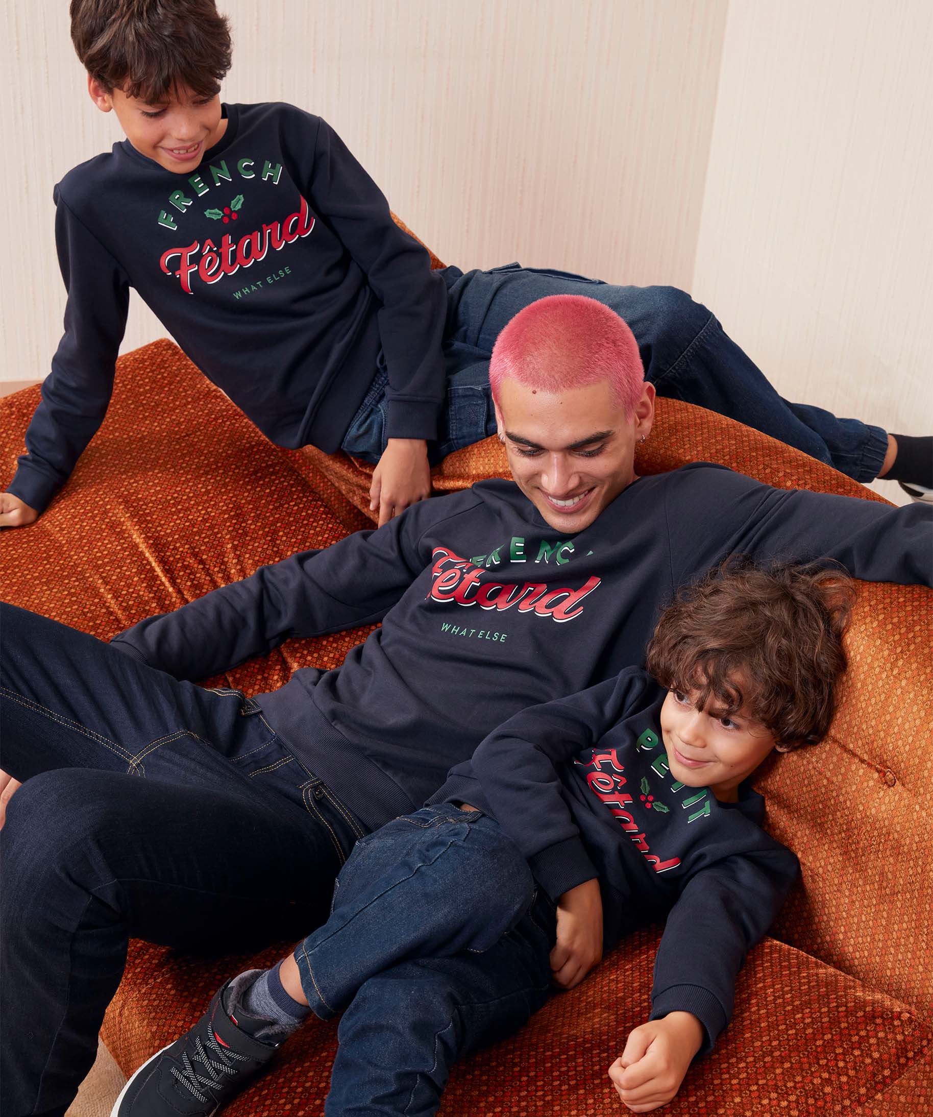 Sweat de Nol homme à message bleu fonce | GEMO