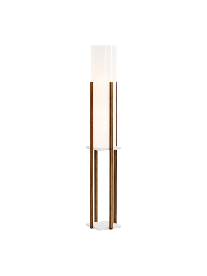 lux.pro Stehleuchte Gisborne in Braun Weiß (H)146cm (B)25cm (T)25cm günstig kaufen onesize