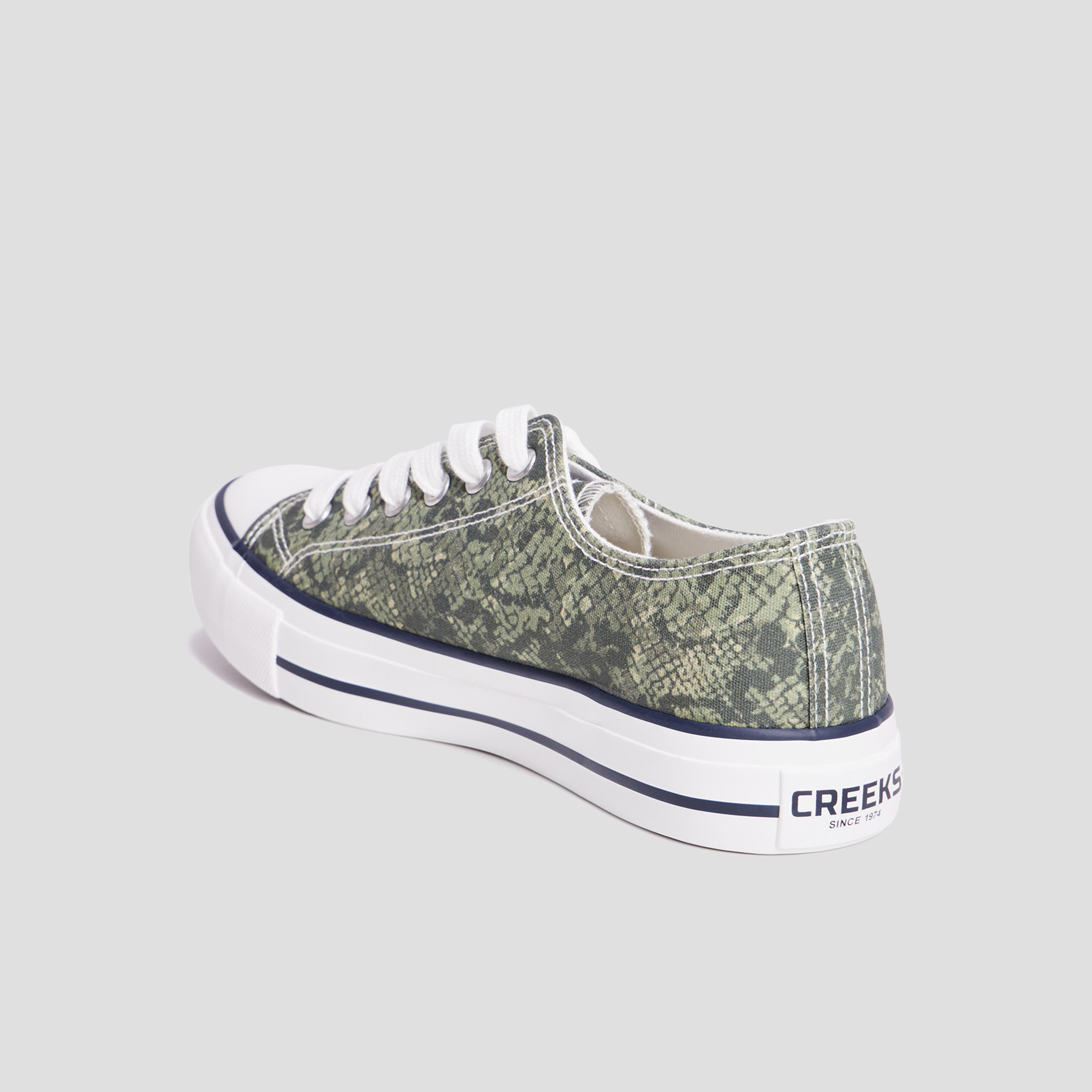Tennis en toile à lacets Creeks vert foncé femme | La Halle