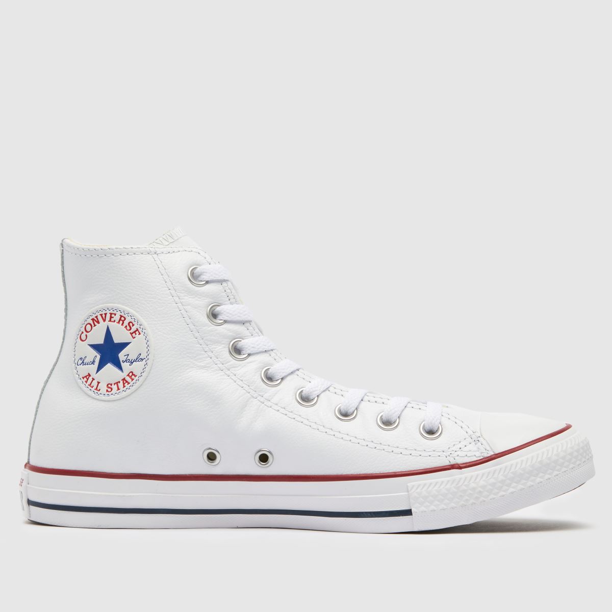 Converse All Star Hi cipők fehér és piros színben