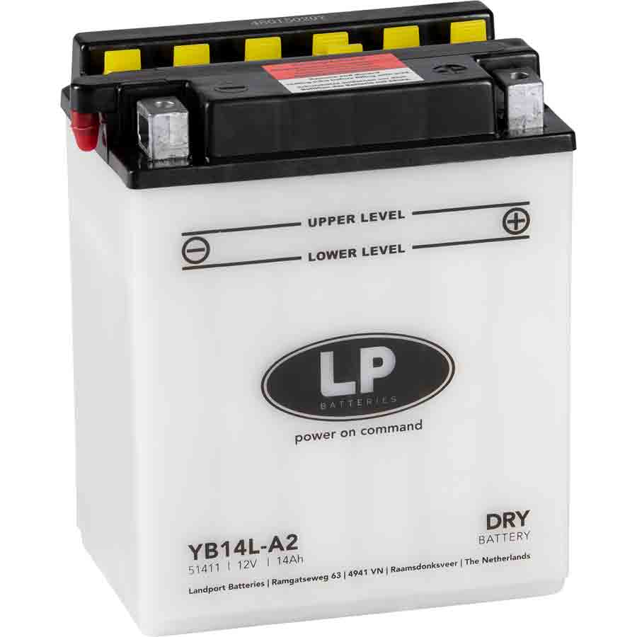 Landport YB14L-A2 Motorrad Batterie inkl. Befüllung Batteriesäure, 12V, 14Ah - ATU