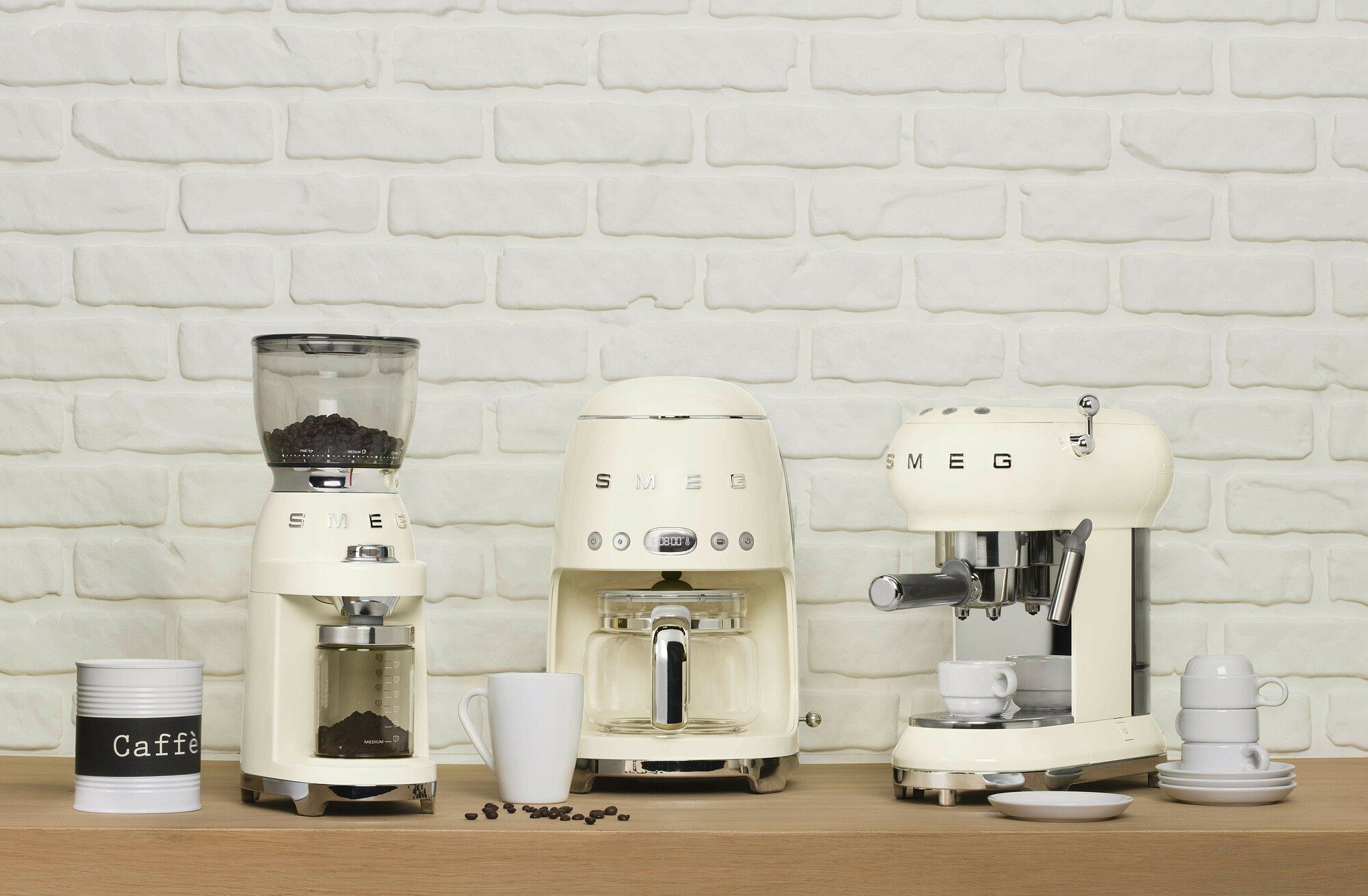 Smeg Kaffeemühle CGF11CREU, Creme