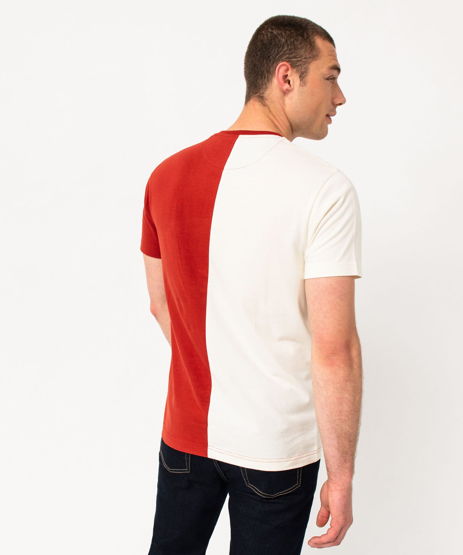 Tee-shirt manches courtes bicolore homme - Camps United rouge | GEMO