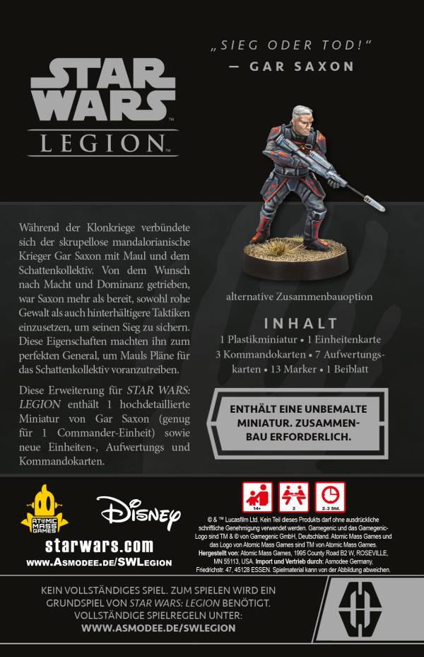 Star Wars: Legion – Gar Saxon (Erw.)