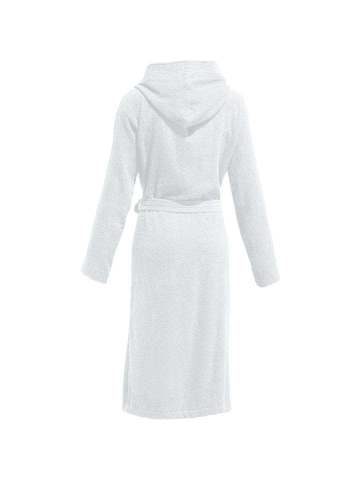 REDBEST Frottier Unisex-Bademantel mit Kapuze Chicago in weiß günstig kaufen