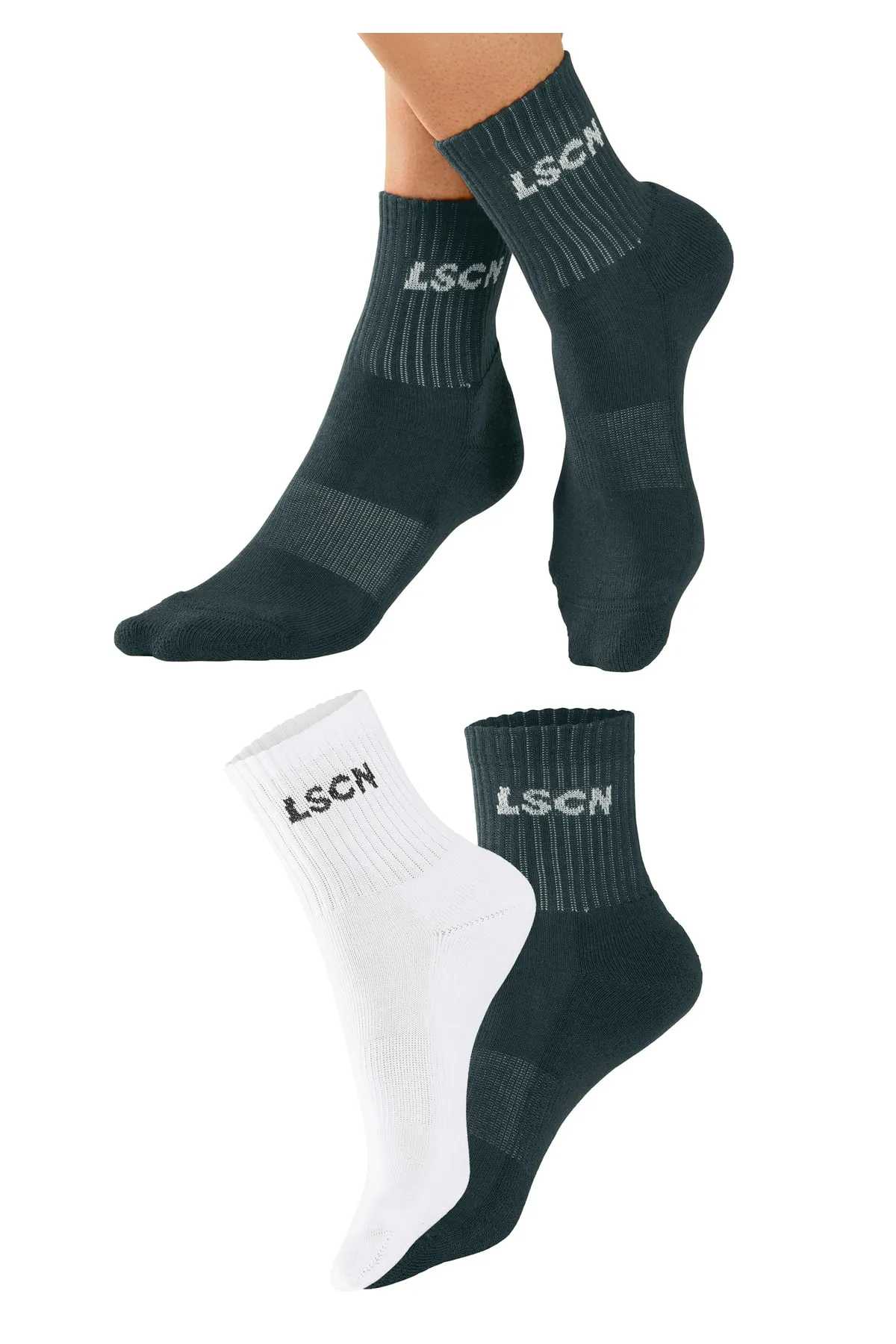 LSCN by LASCANA  Socken - Weiß - Unifarben
