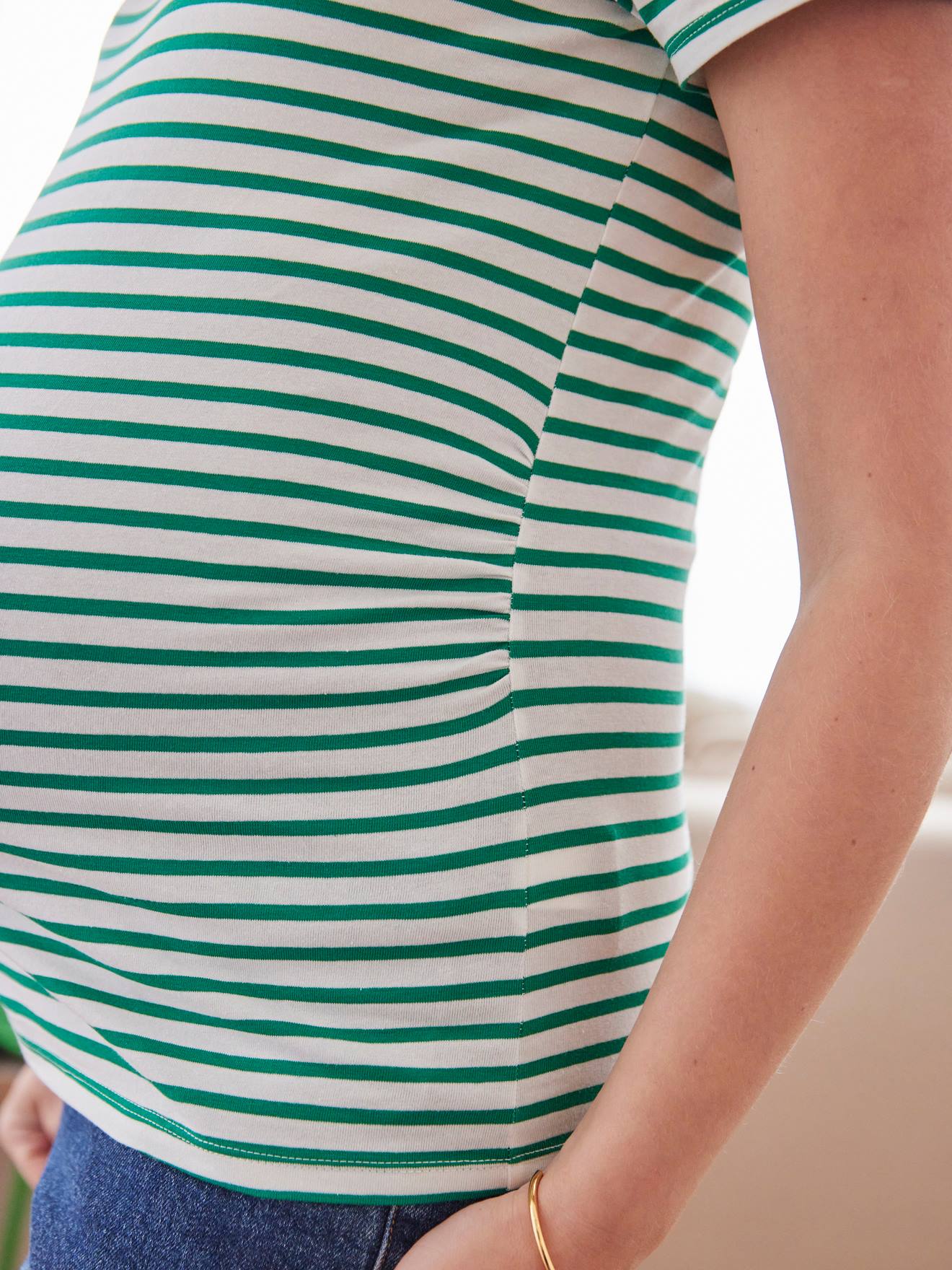 T-shirt de grossesse manches courtes vert