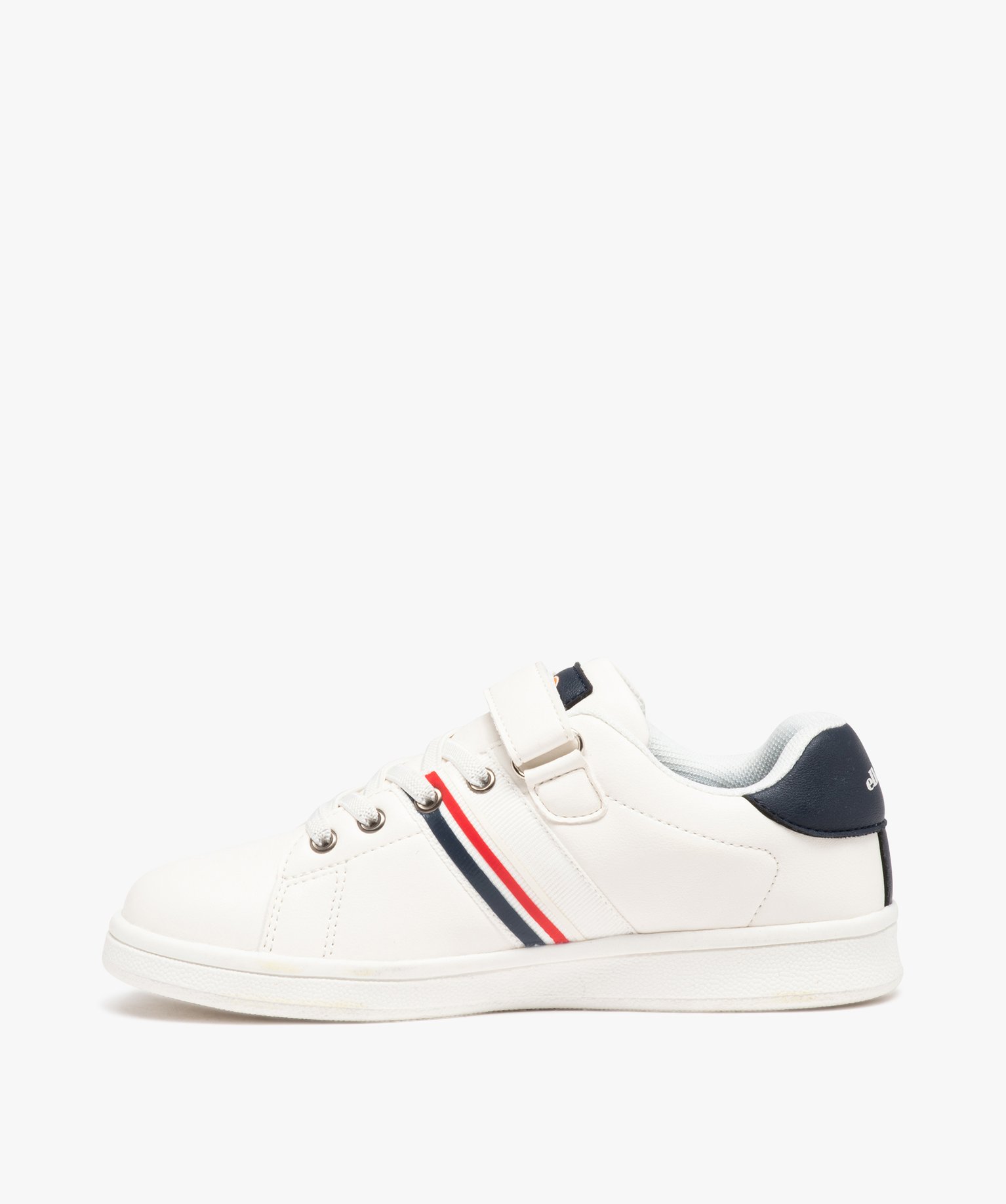 Baskets Garçon à scratch avec rayures contrastantes - Ellesse blanc | GEMO