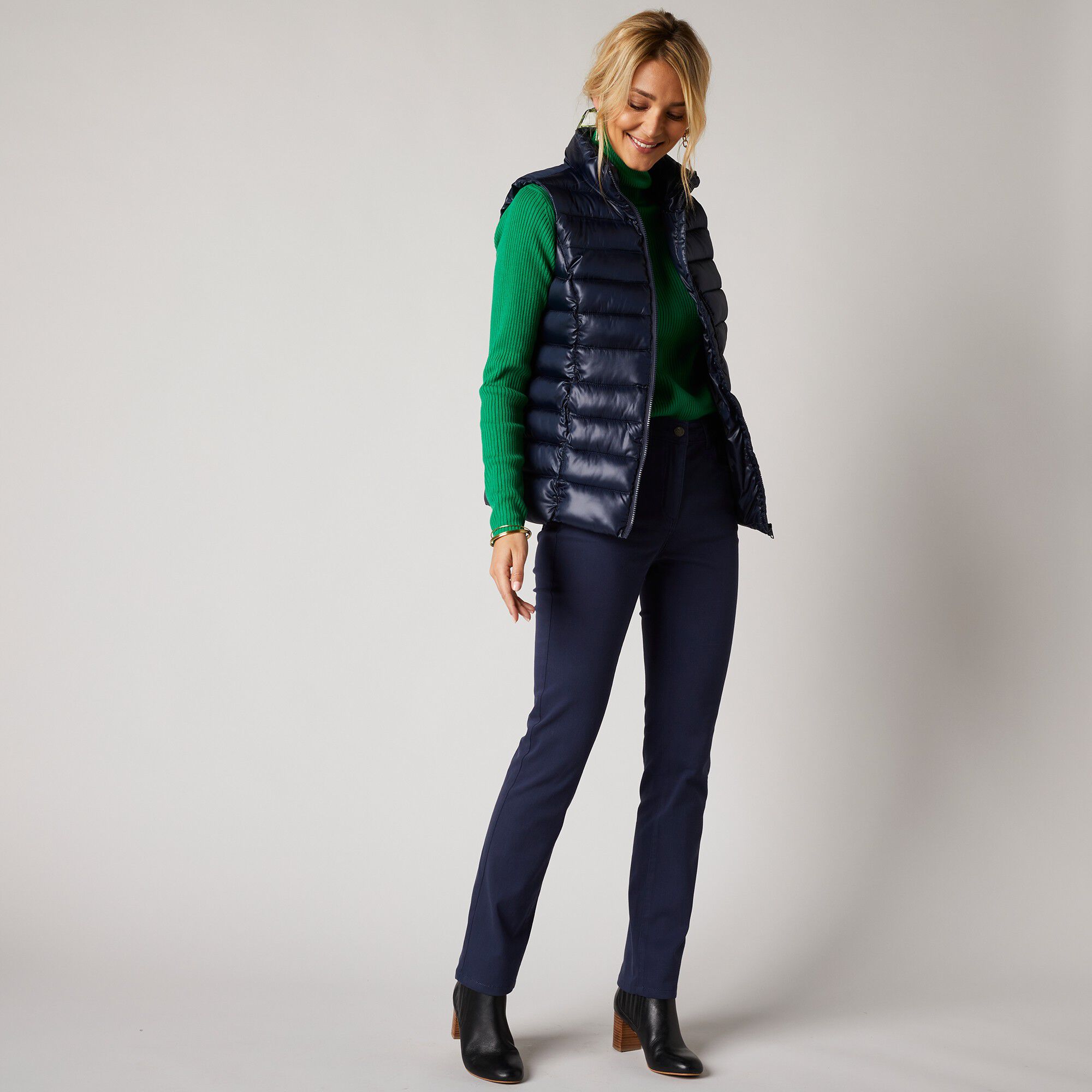 Doudoune déperlante col montant, sans manches