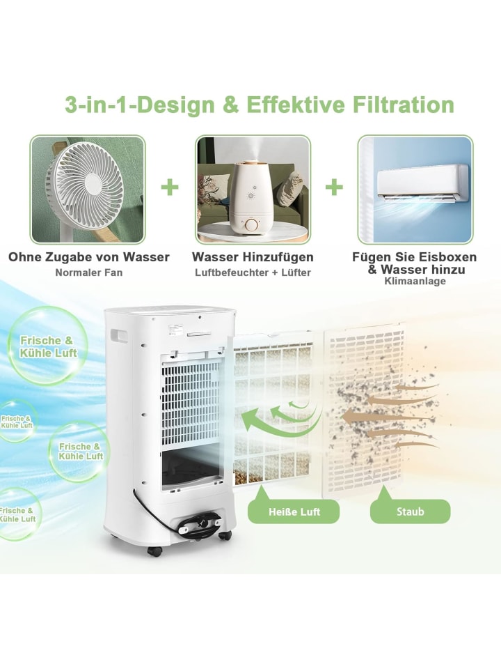 COSTWAY 4in1 Mobile Klimaanlage 66W in Weiß günstig kaufen onesize