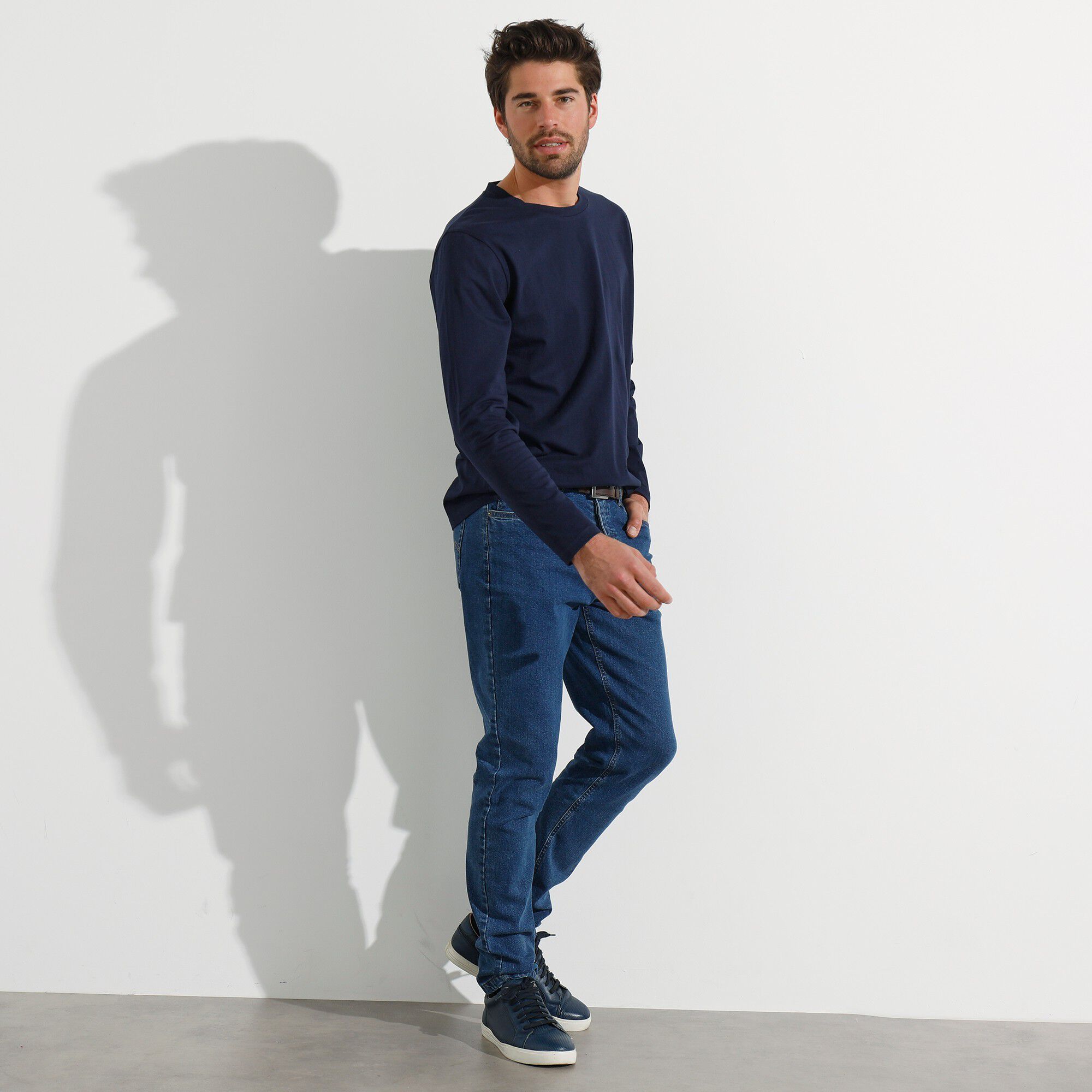 T-shirt col rond manches longues