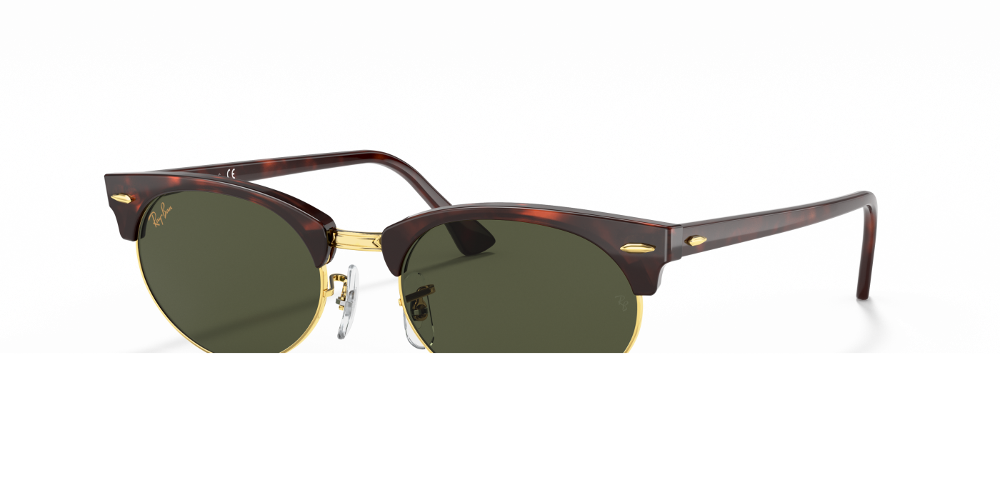 CLUBMASTER OVAL LEGEND GOLD - Lucido Tartarugato Verde