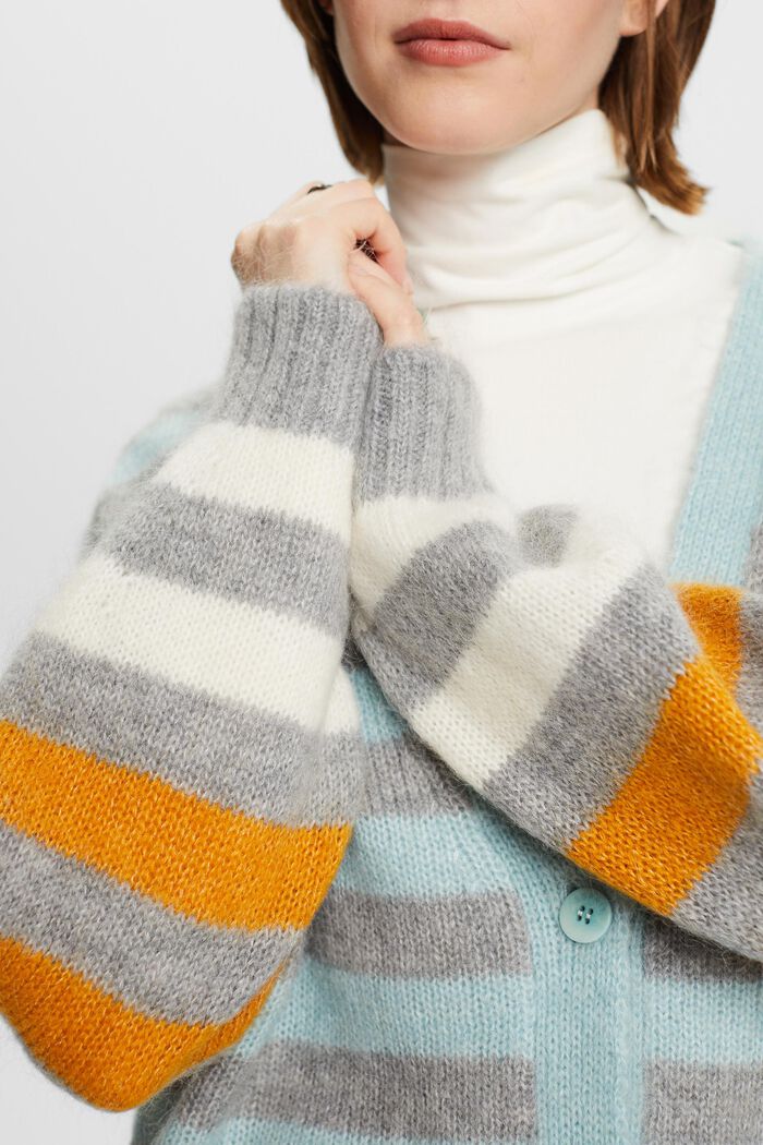 Wollmix-Cardigan mit Mohair