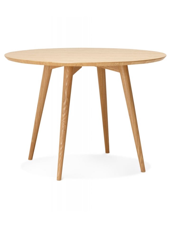 KADIMA DESIGN Runder Esstisch aus massivem Eschenholz | Naturholz Design in Beige günstig kaufen onesize
