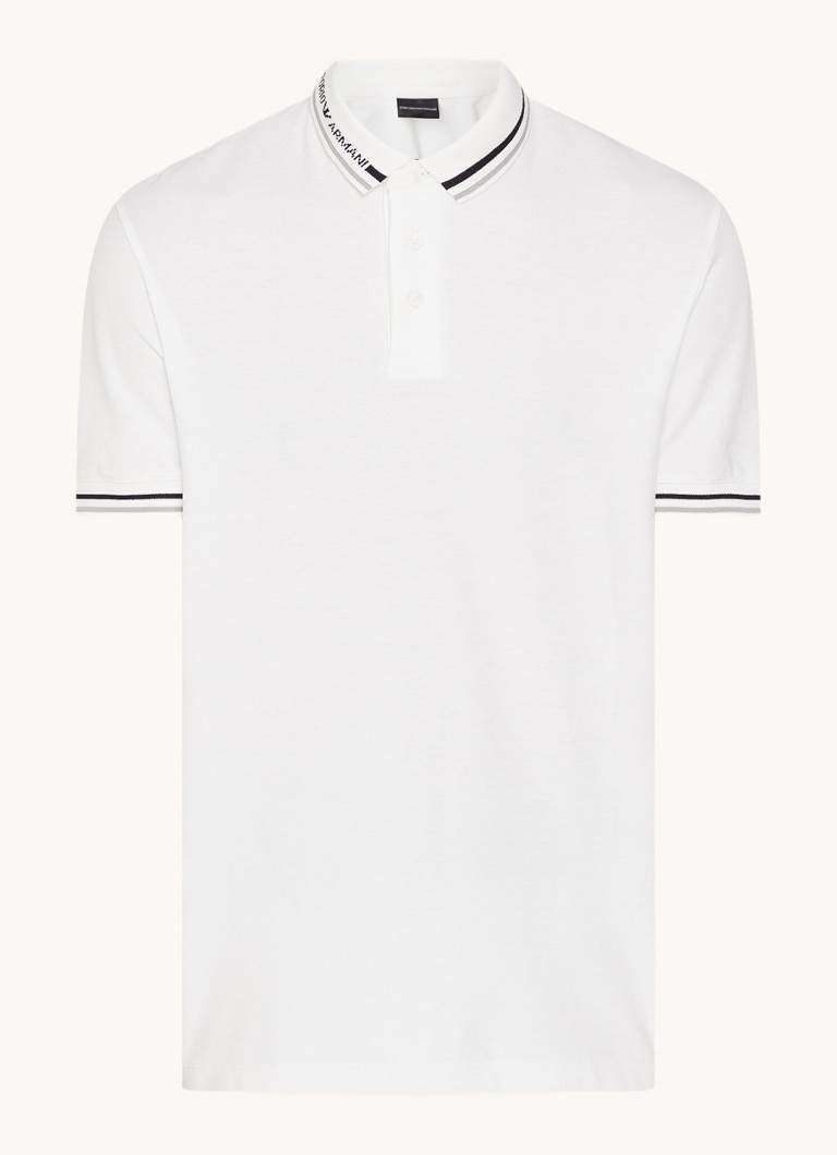 Emporio Armani polo majica regularnog kroja od pamučnog pikea s vezom logotipa