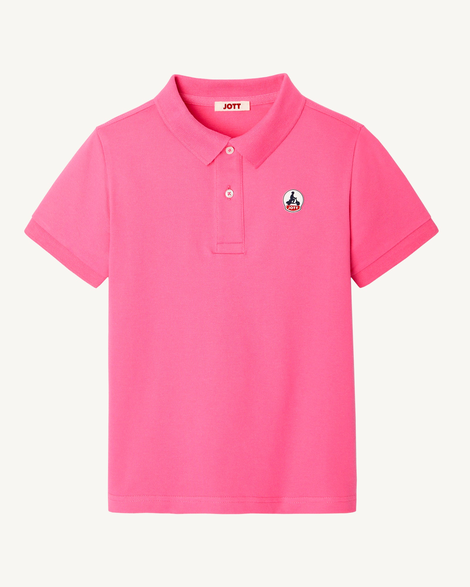 Polo enfant en coton biologique Rose intense Salvador