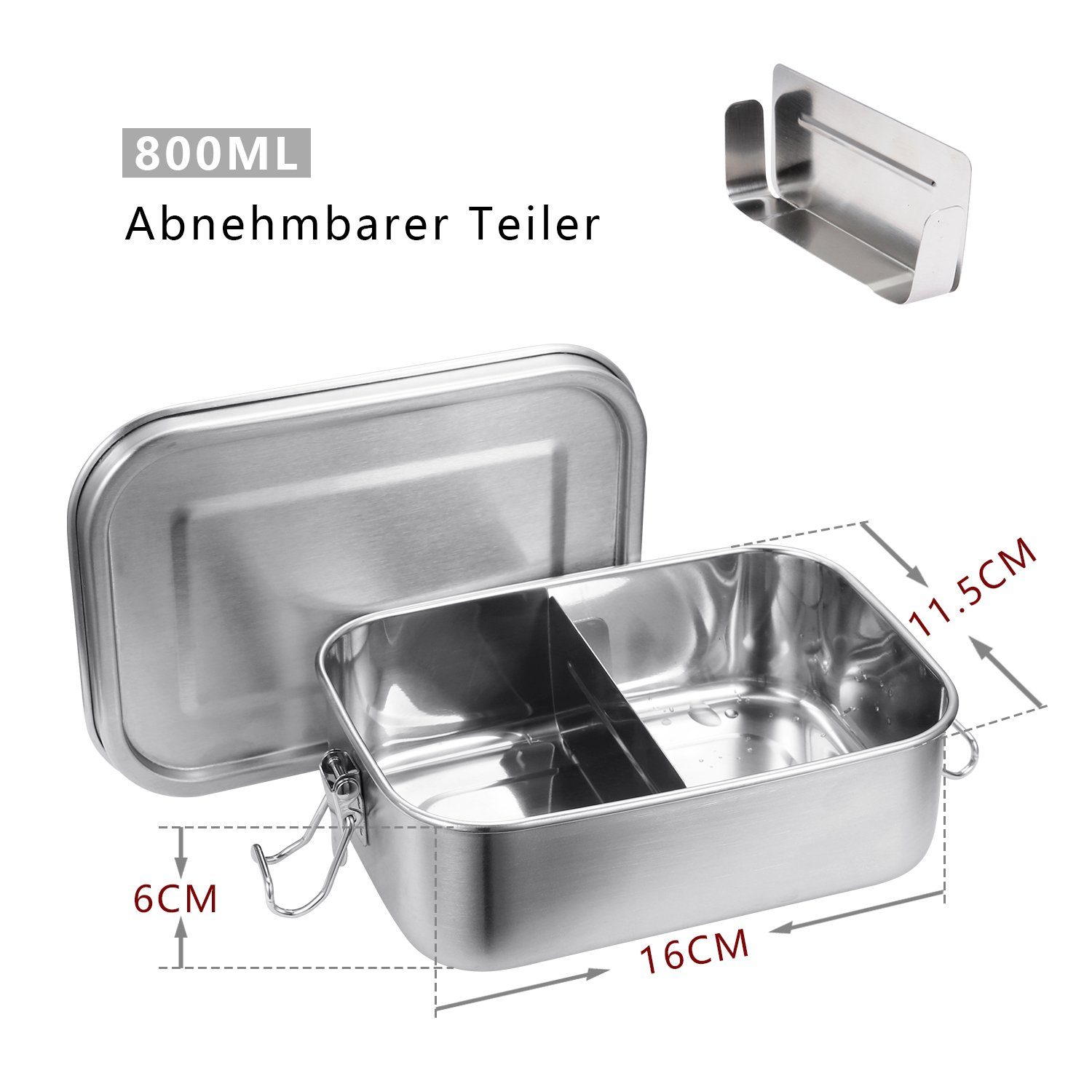 Lospitch Lunchbox Edelstahl Brotdose - Nachhaltige Lunchbox für Büro Schule Picknick