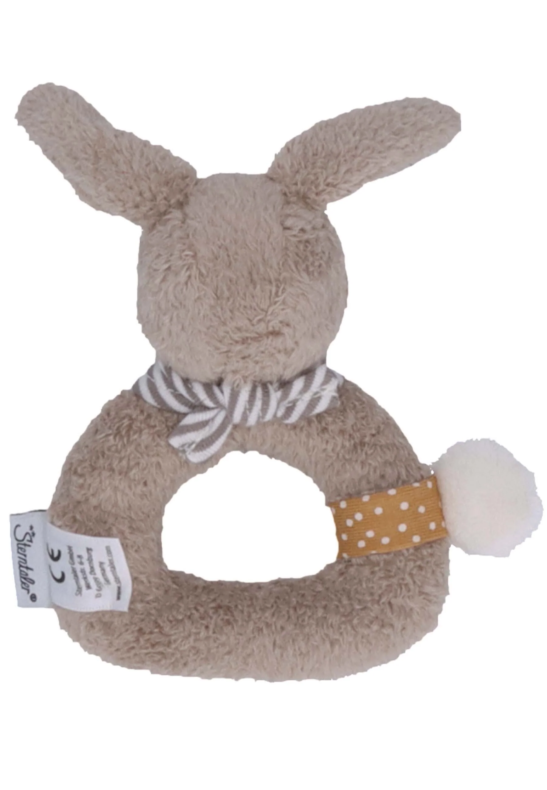 Greifling Hase Happy in Braun mit Rassel