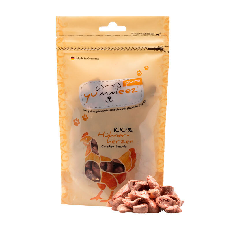 Yummeez Snacks Yummeez pure Hühnerherzen gefriergetrocknet 35g
