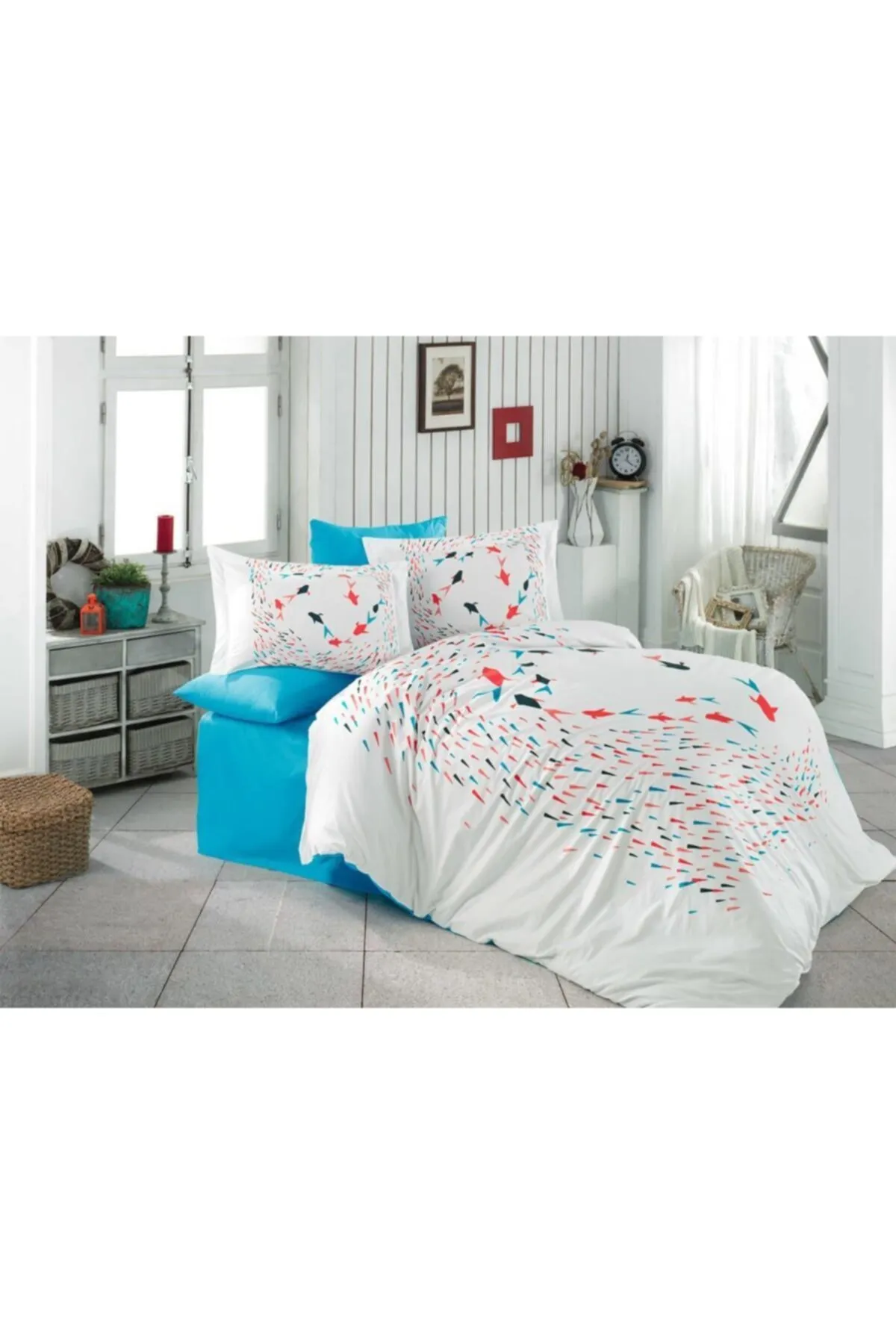 Hobby  Delfina Doppelbett-Bettbezug-Set, Türkis