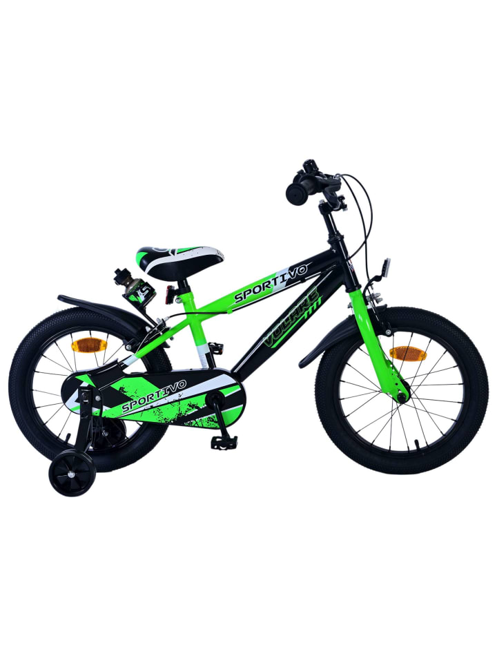 Volare Kinderfahrrad Sportivo für Jungen 16 Zoll Kinderrad Neon Schwarz Grün 4 Jahre günstig kaufen onesize