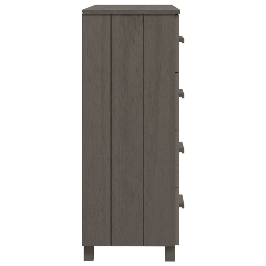 vidaXL Sideboard Sideboard HAMAR Hellgrau 79x40x103,5 cm Massivholz Kiefer (1 St)